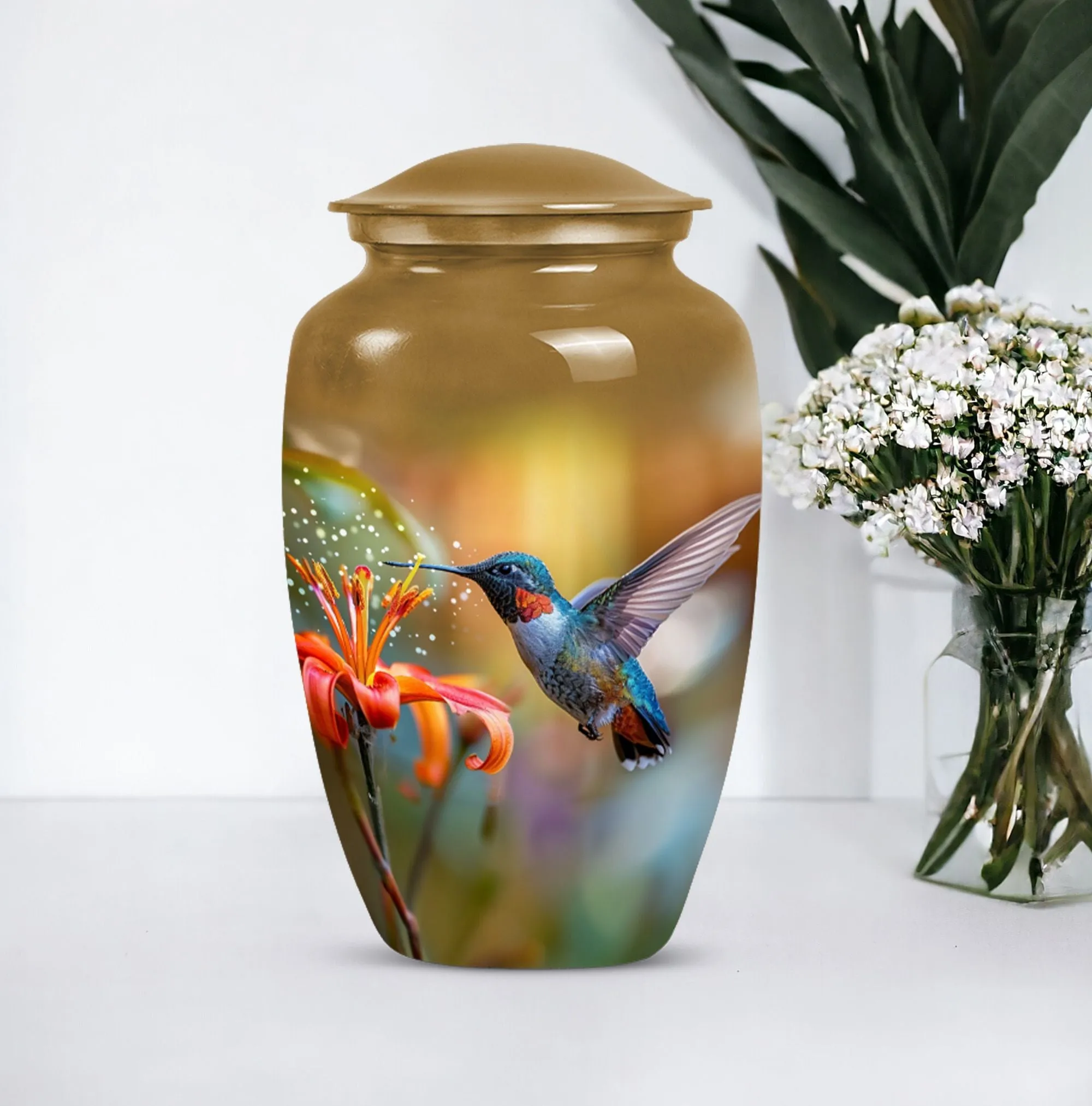 Humming Bird Tribute: Eternal Rest Cremation Urn for Ashes