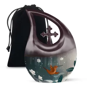 Humming Bird Urn: Memorial Keepsake Cremation Urn