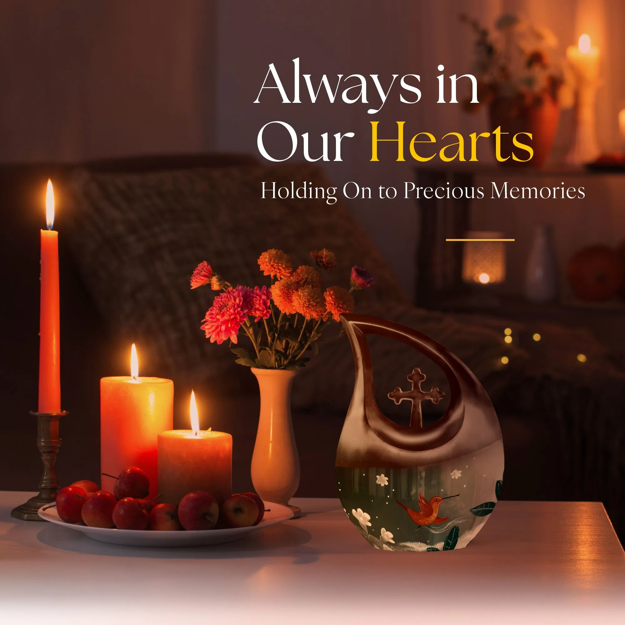 Humming Bird Urn: Memorial Keepsake Cremation Urn