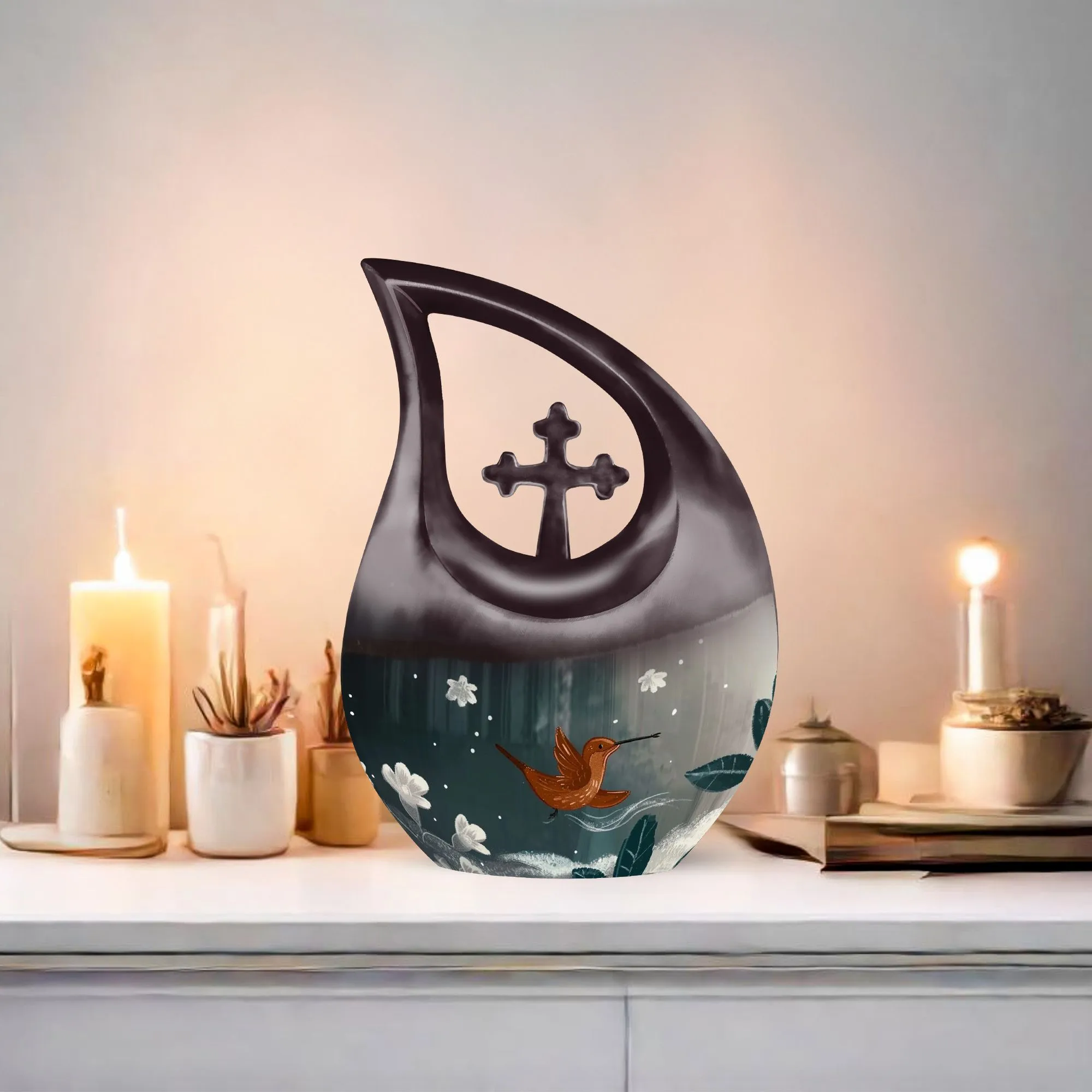 Humming Bird Urn: Memorial Keepsake Cremation Urn