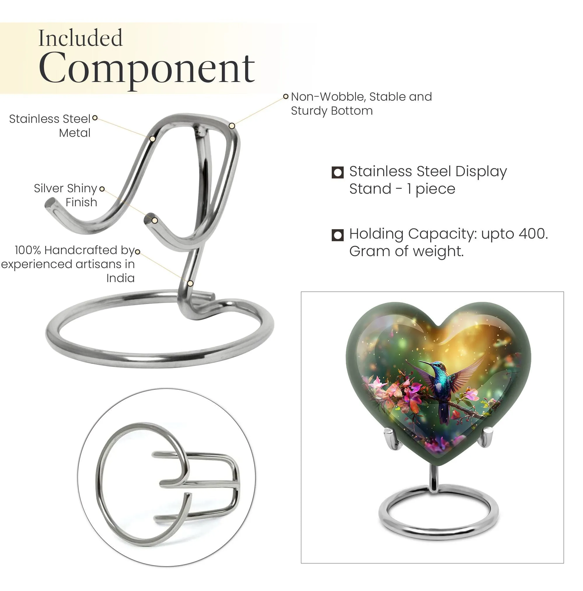 Humming Birds Abstract Memorial: Large Cremation Urn for Dad