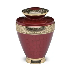 IMPERFECT SELECTION - ADULT Brass Urn -1964- Enamel Overlay - Gold-tone bands
