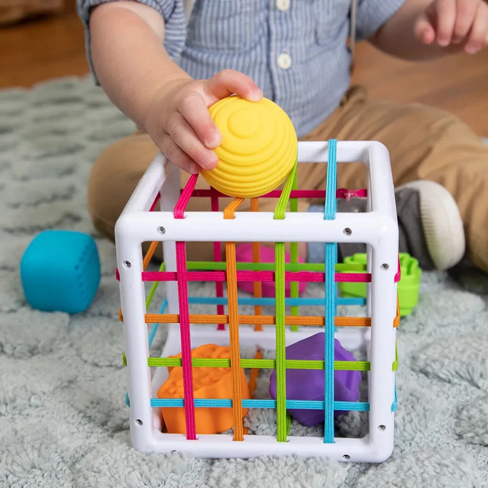 Inny Binny | Sensory Shape-Sorting Cube by Fat Brain Toys