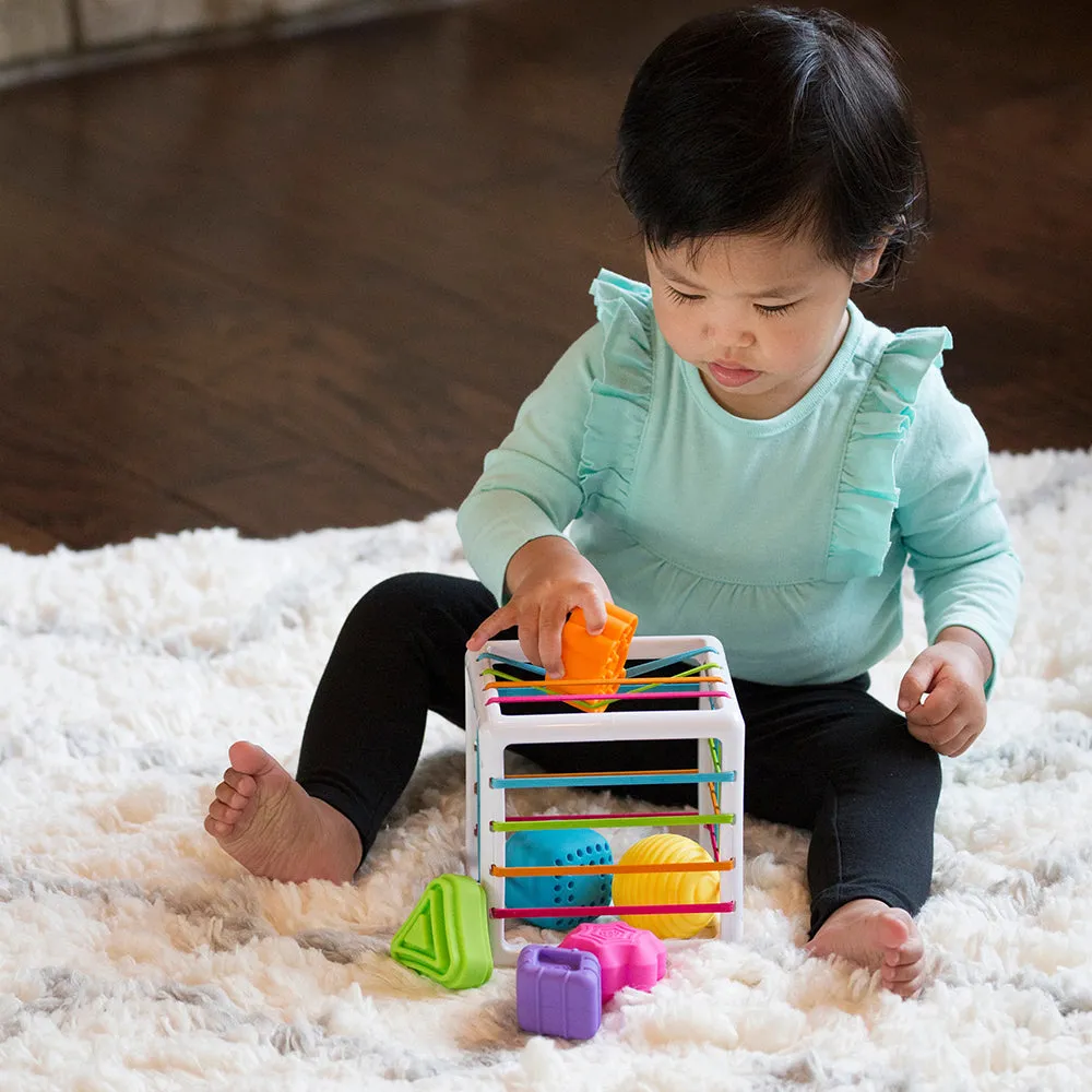 Inny Binny | Sensory Shape-Sorting Cube by Fat Brain Toys