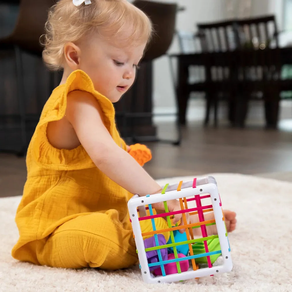 Inny Binny | Sensory Shape-Sorting Cube by Fat Brain Toys