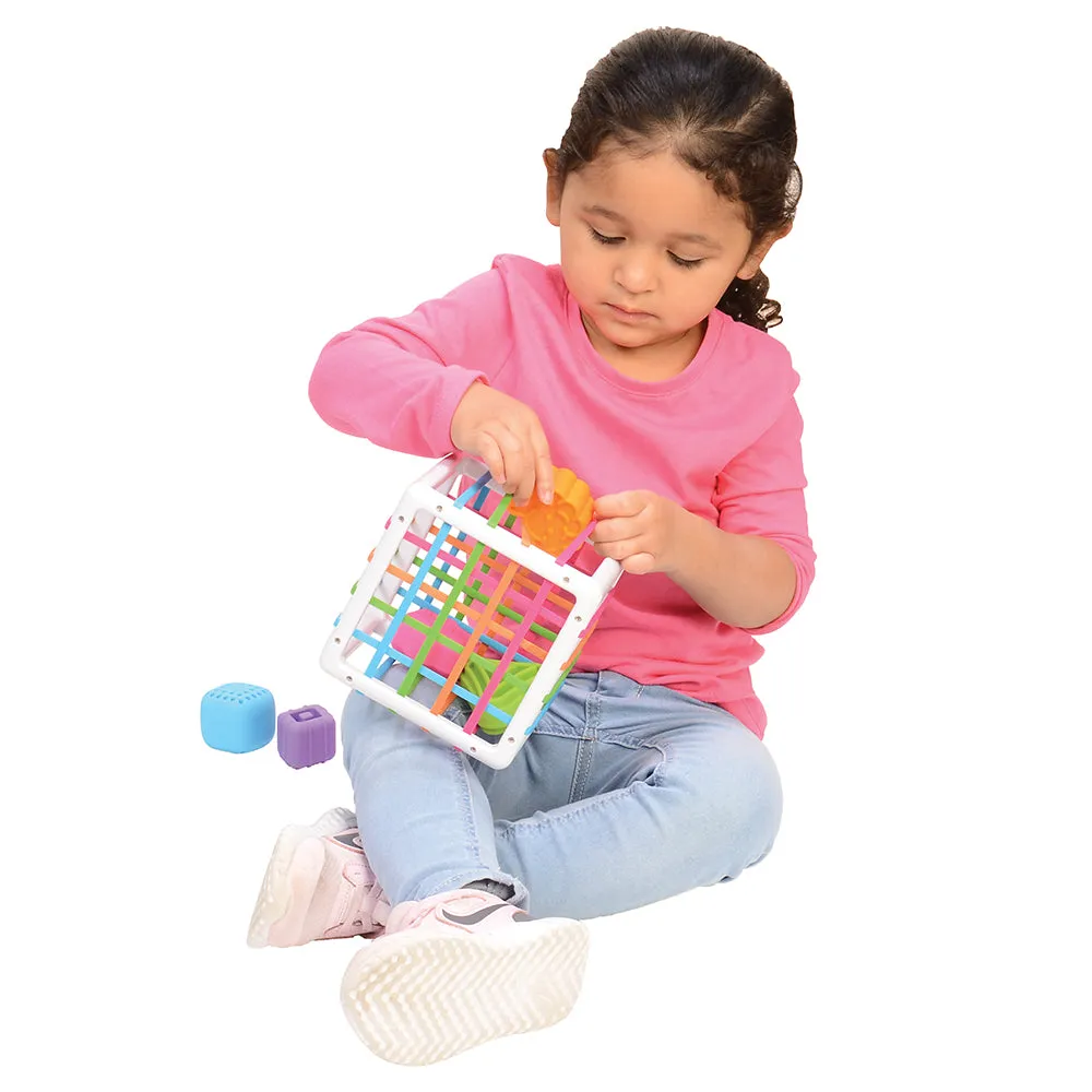 Inny Binny | Sensory Shape-Sorting Cube by Fat Brain Toys