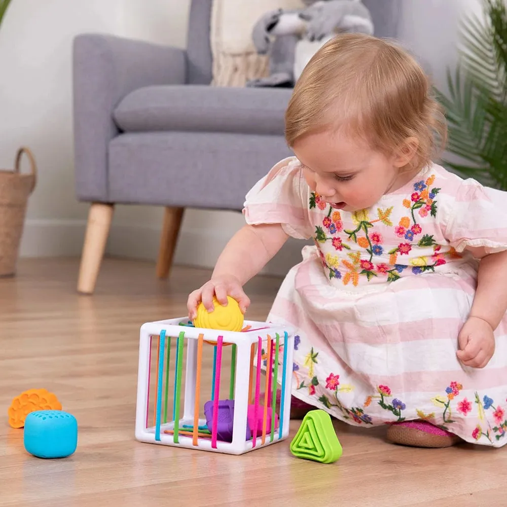 Inny Binny | Sensory Shape-Sorting Cube by Fat Brain Toys