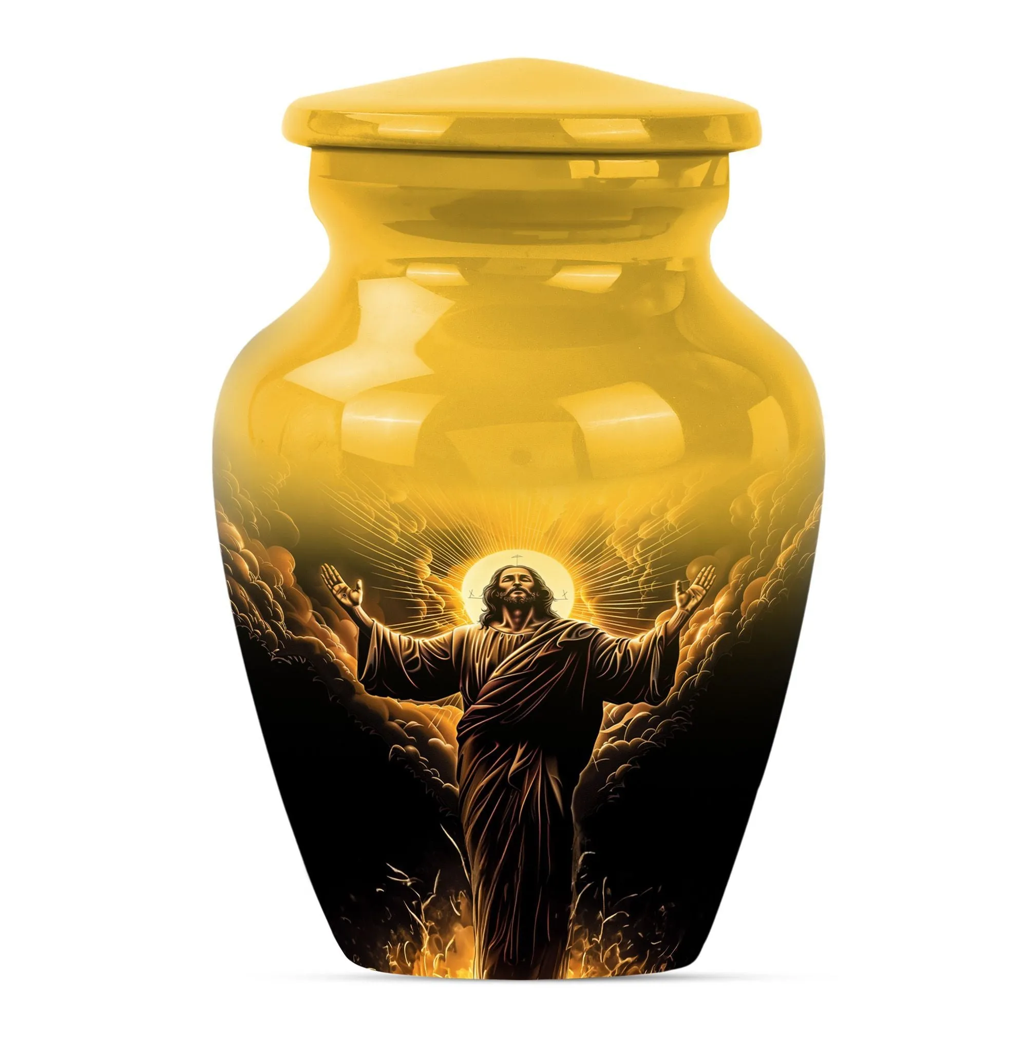 Jesus Memorial Urn - Medium Size Elegant Cremation Urn For Ashes