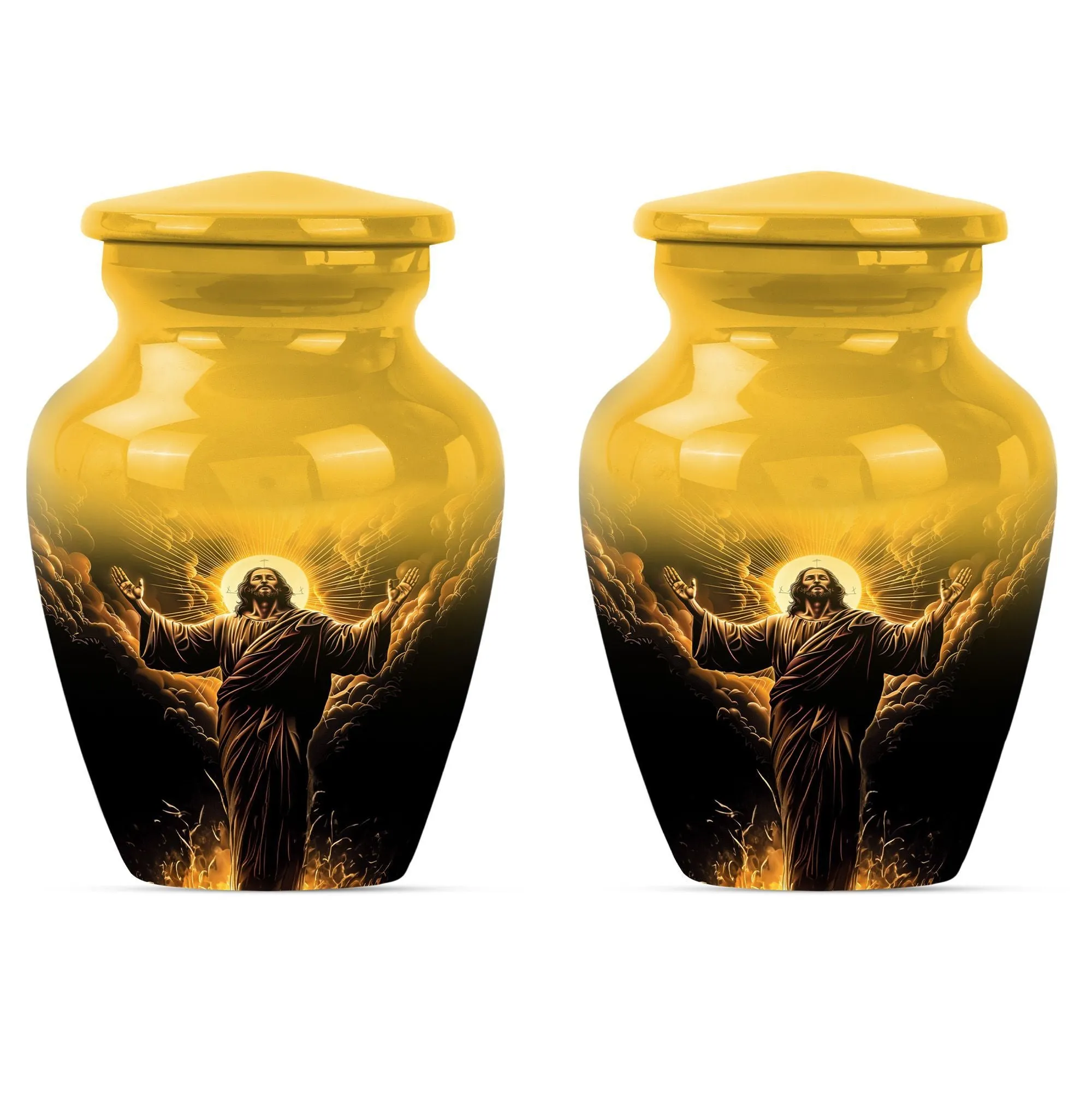 Jesus Memorial Urn - Medium Size Elegant Cremation Urn For Ashes