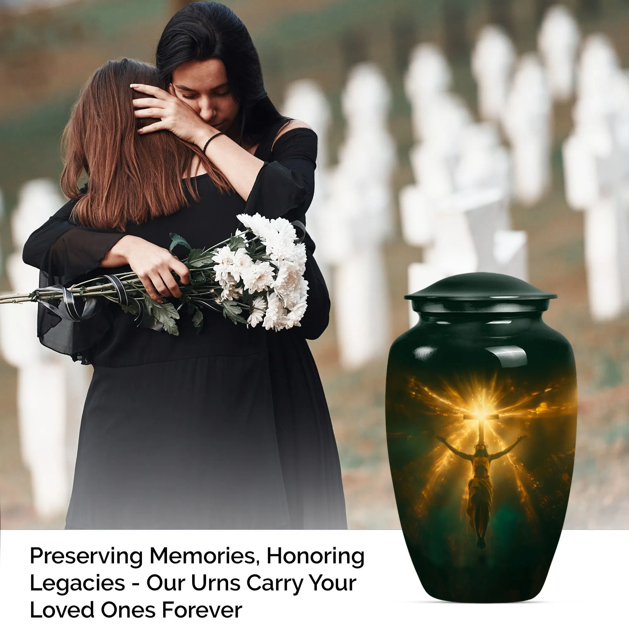 Jesus Urn - Remembrance Funeral Decorative Keepsake Urn