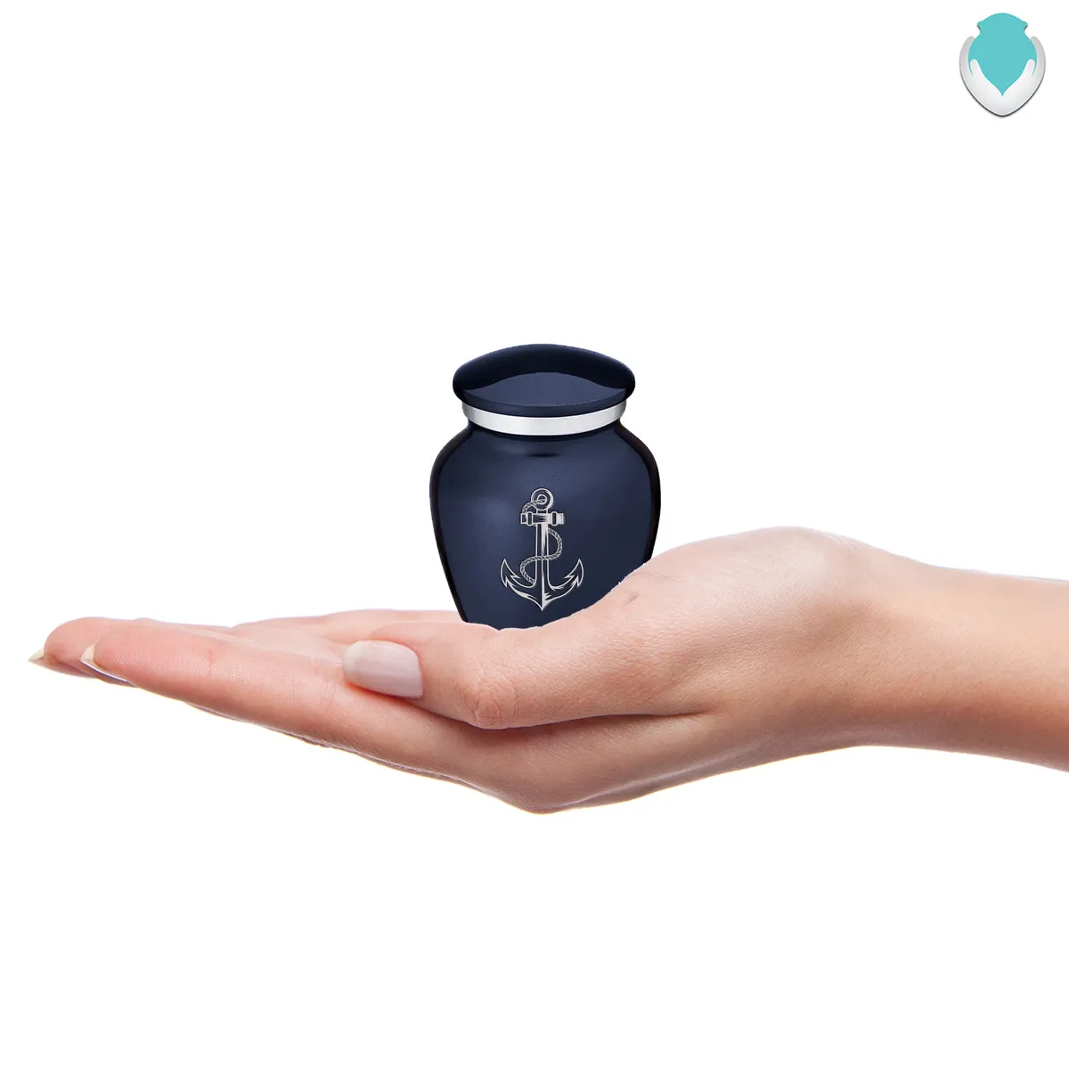Keepsake Embrace Cobalt Blue Anchor Cremation Urn