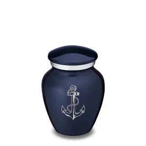 Keepsake Embrace Cobalt Blue Anchor Cremation Urn