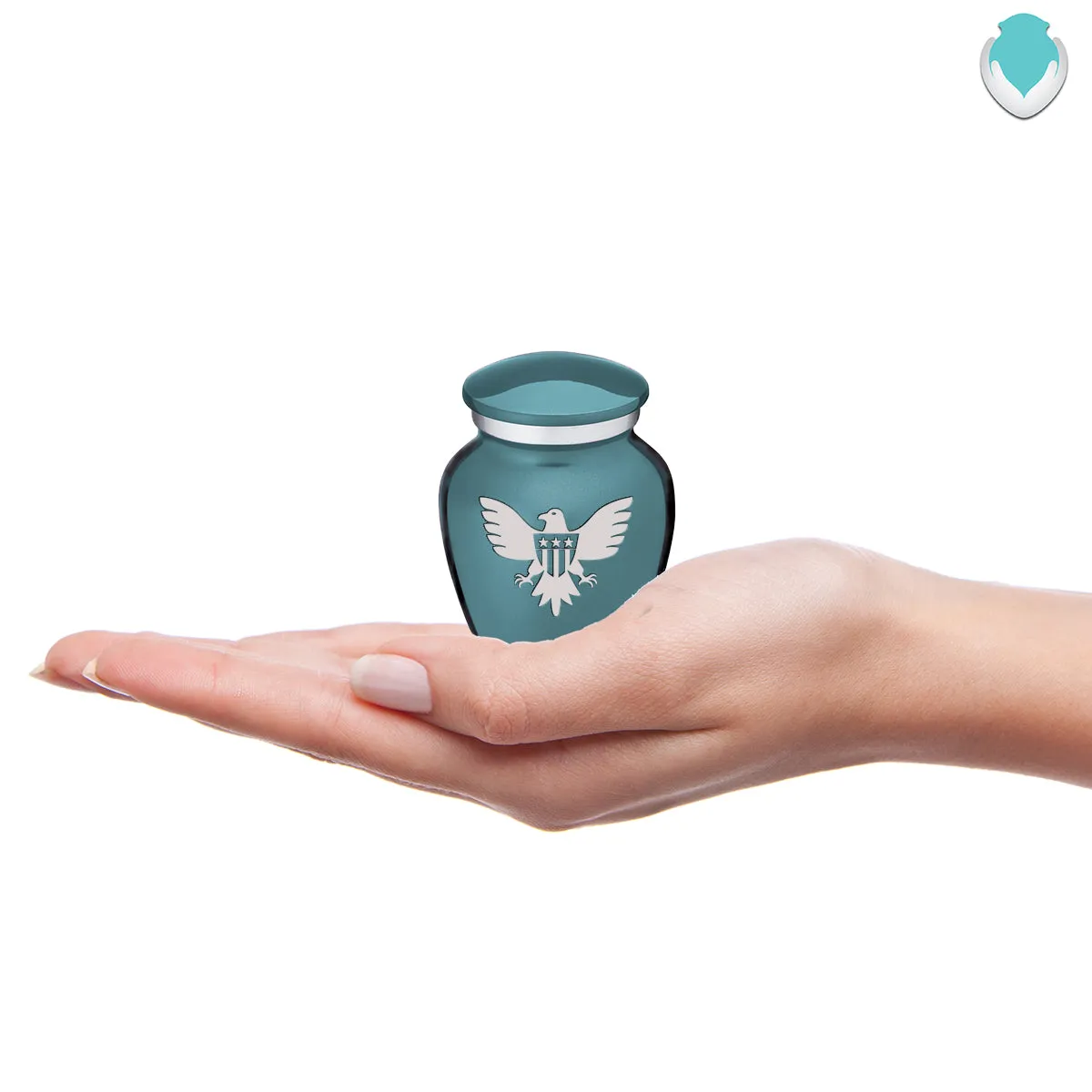 Keepsake Embrace Teal American Glory Cremation Urn
