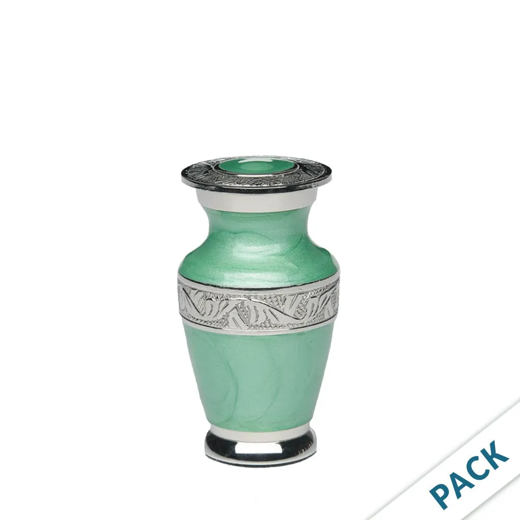 KEEPSAKE - Nickel Plated Brass urn -BAI- Enamel- Pack of 10