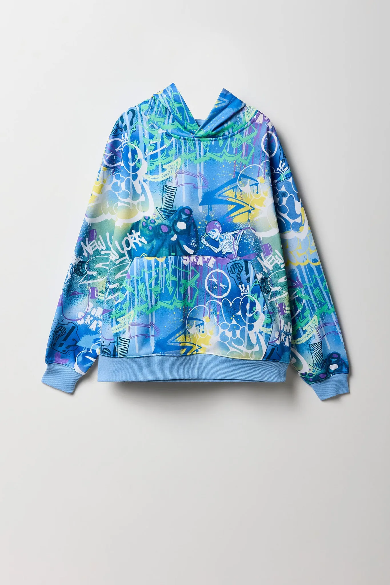 Kids Graffiti Print Hoodie