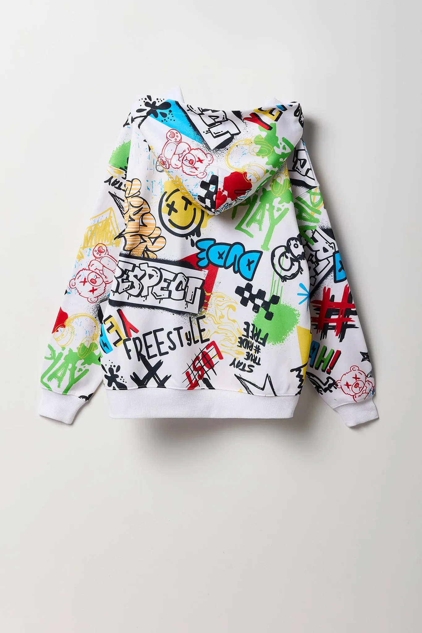 Kids Graffiti Print Hoodie