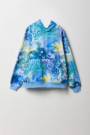 Kids Graffiti Print Hoodie