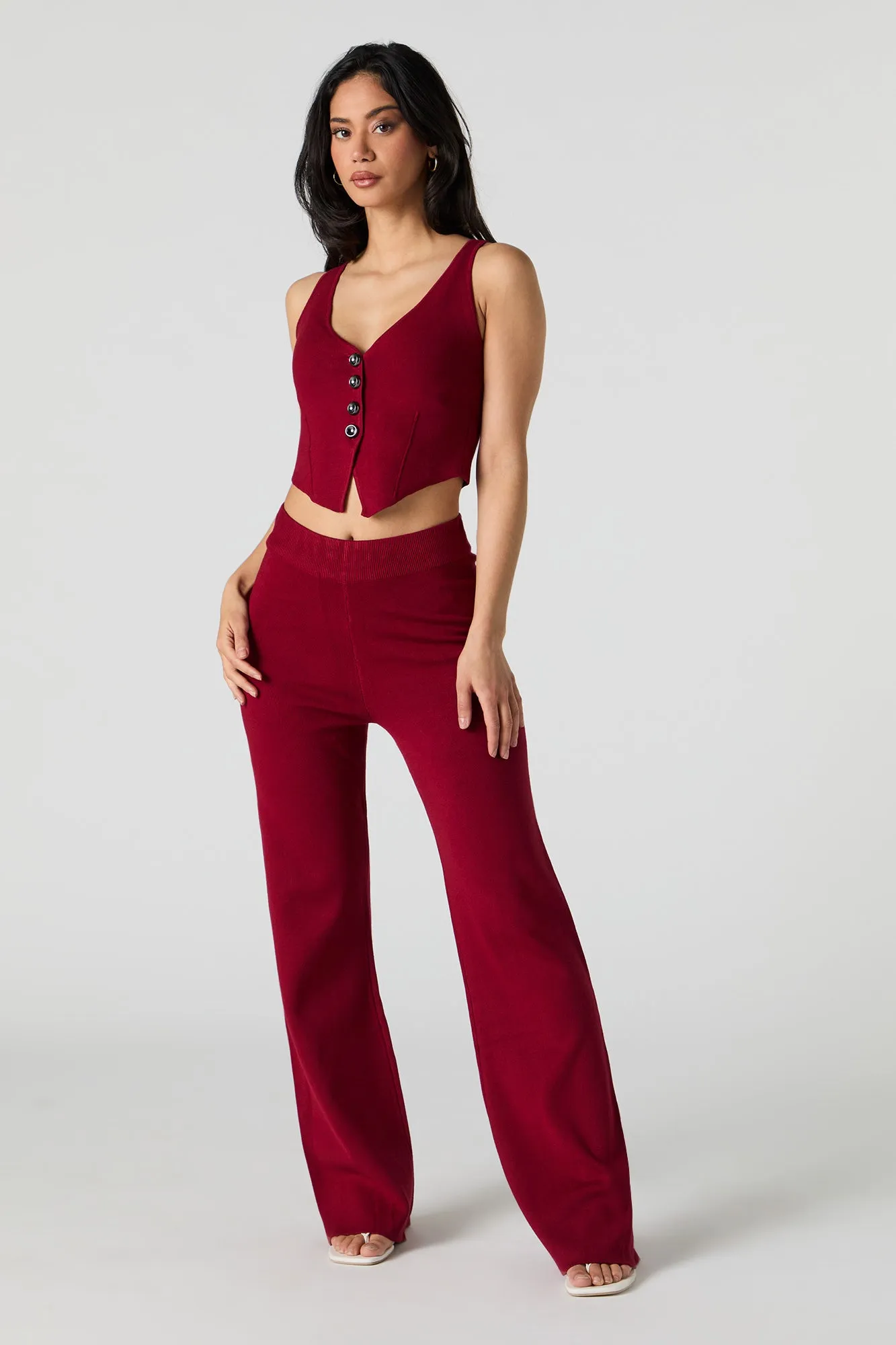 Knit Buttoned Vest