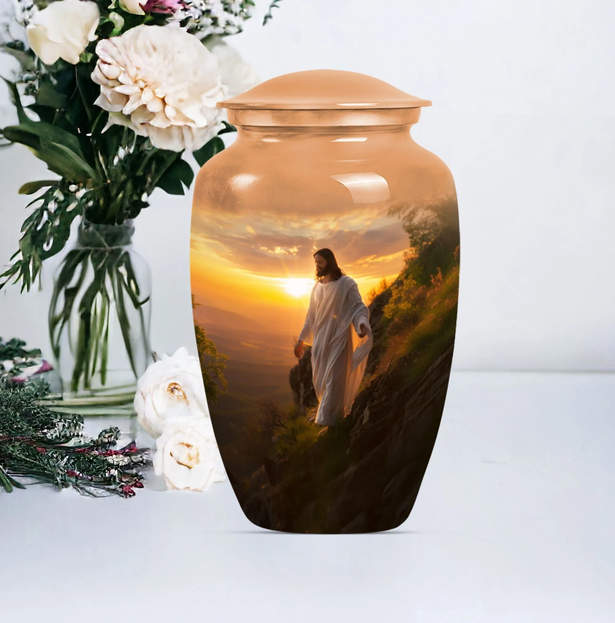 Large Jesus Memorial Urn for Peaceful Afterlife