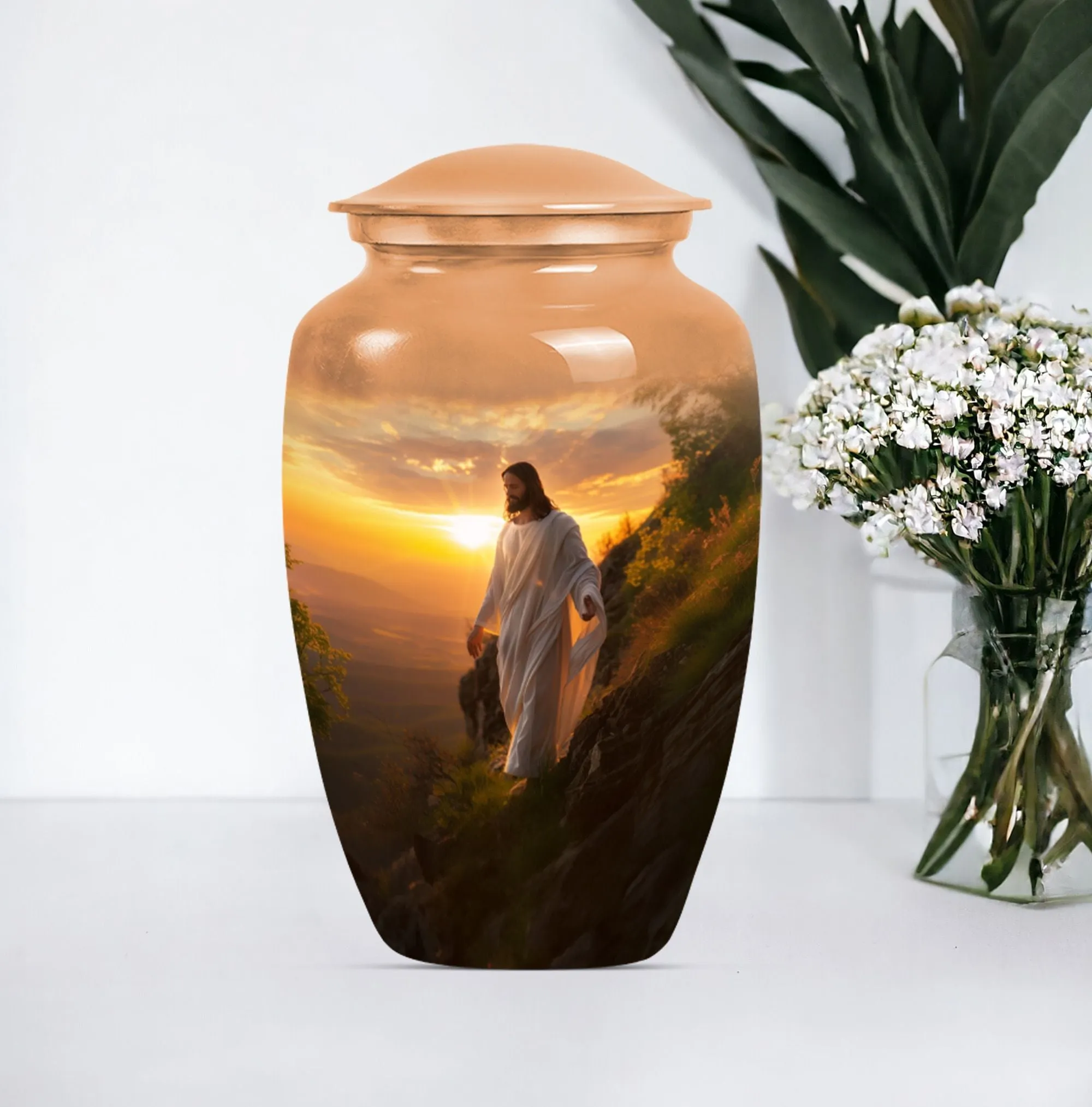 Large Jesus Memorial Urn for Peaceful Afterlife