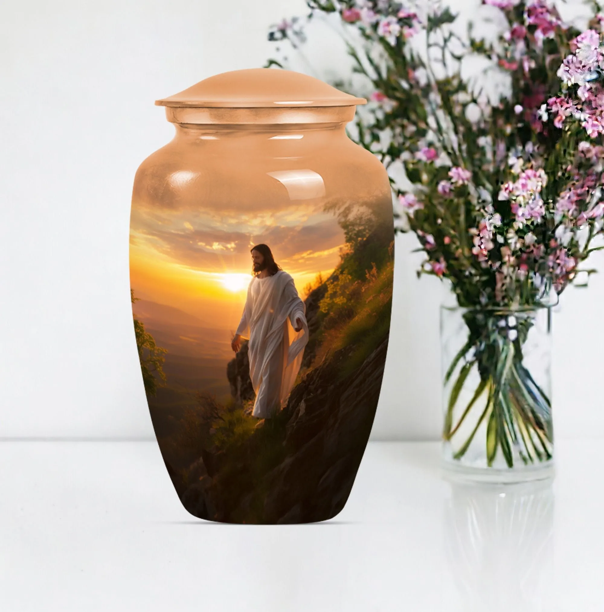 Large Jesus Memorial Urn for Peaceful Afterlife