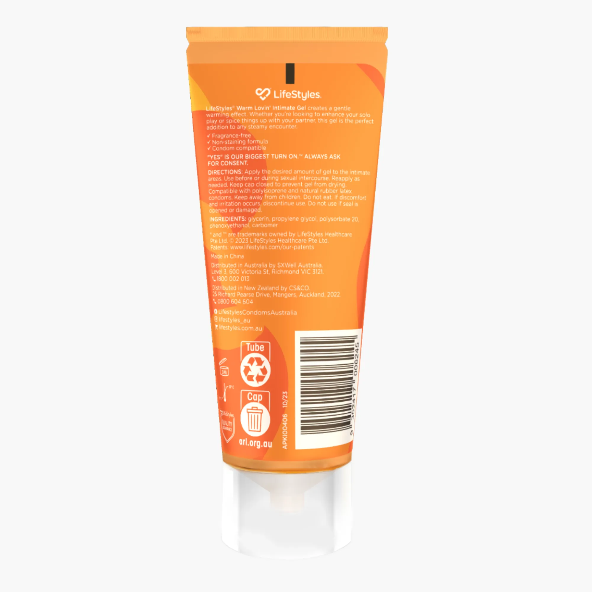 LifeStyles Warm Lovin' Warming Intimate Gel Lubricant