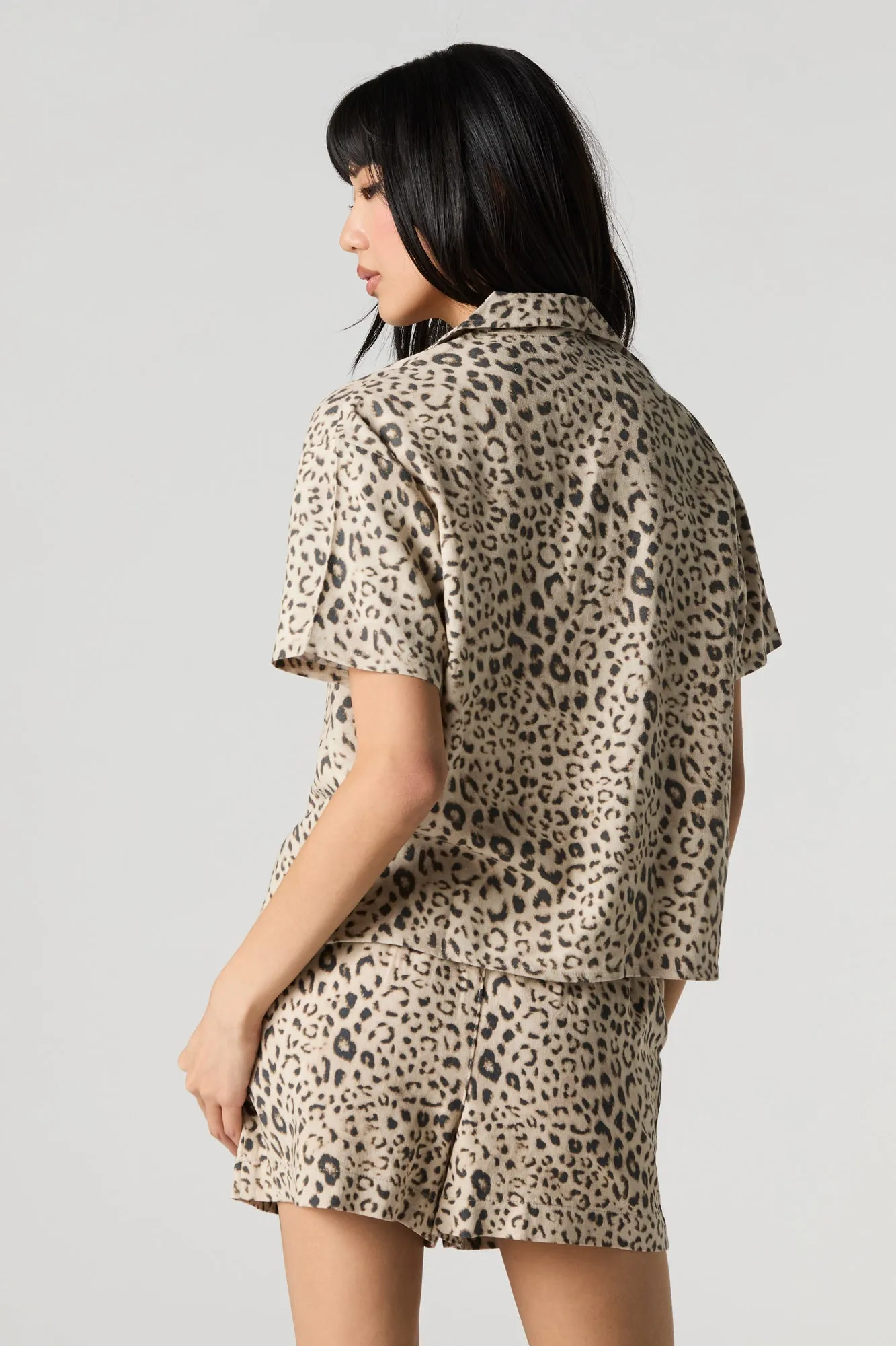 Linen-Blend Drawstring Short