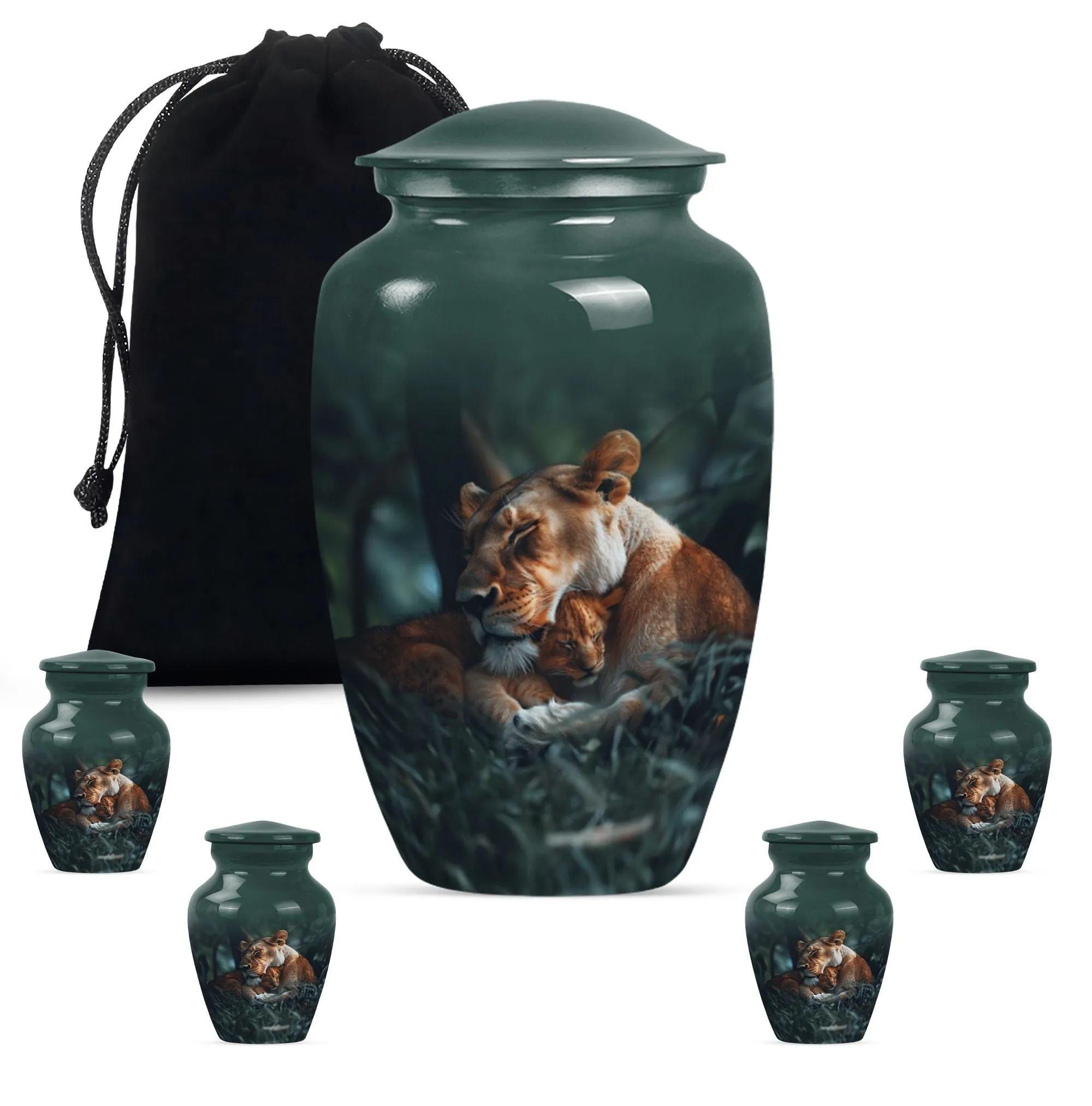 Lion Emblem Memorial Human Ashes Lasting Tribute Resting Place