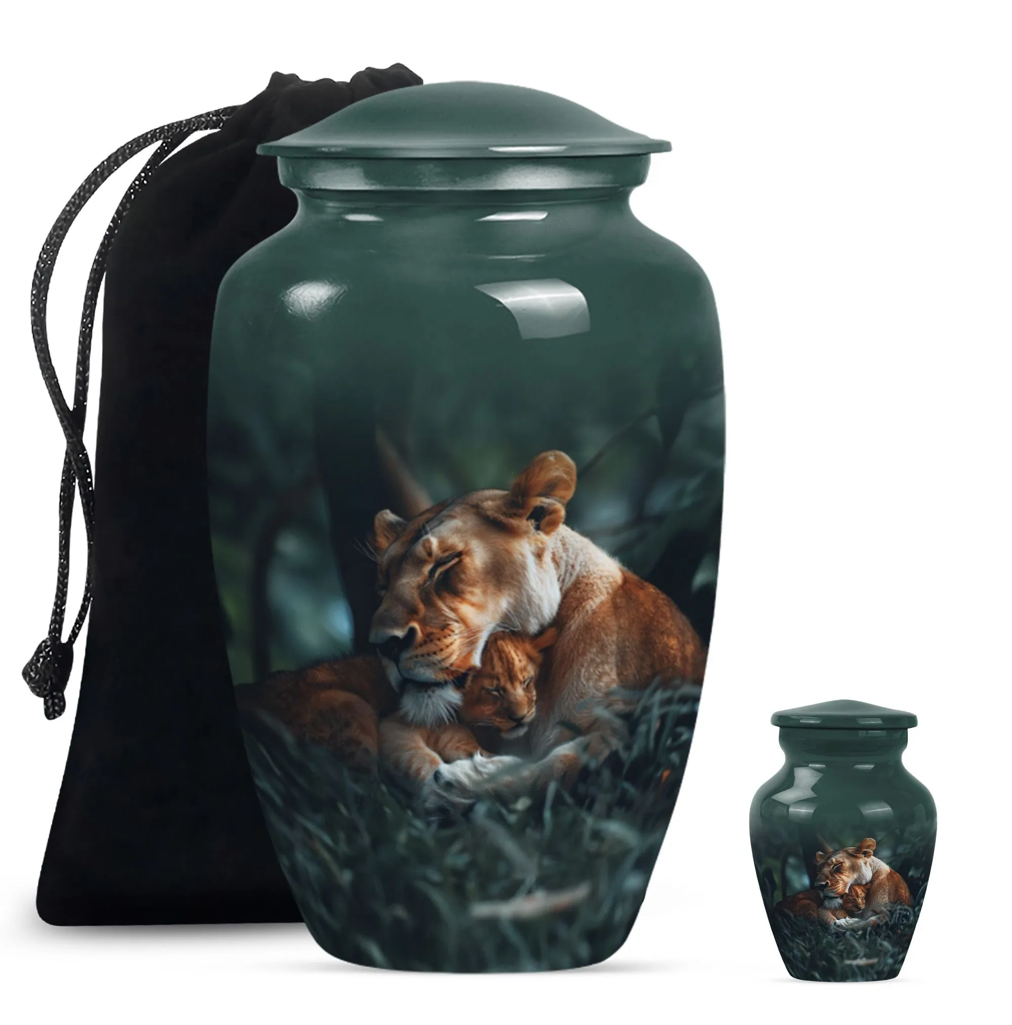 Lion Emblem Memorial Human Ashes Lasting Tribute Resting Place