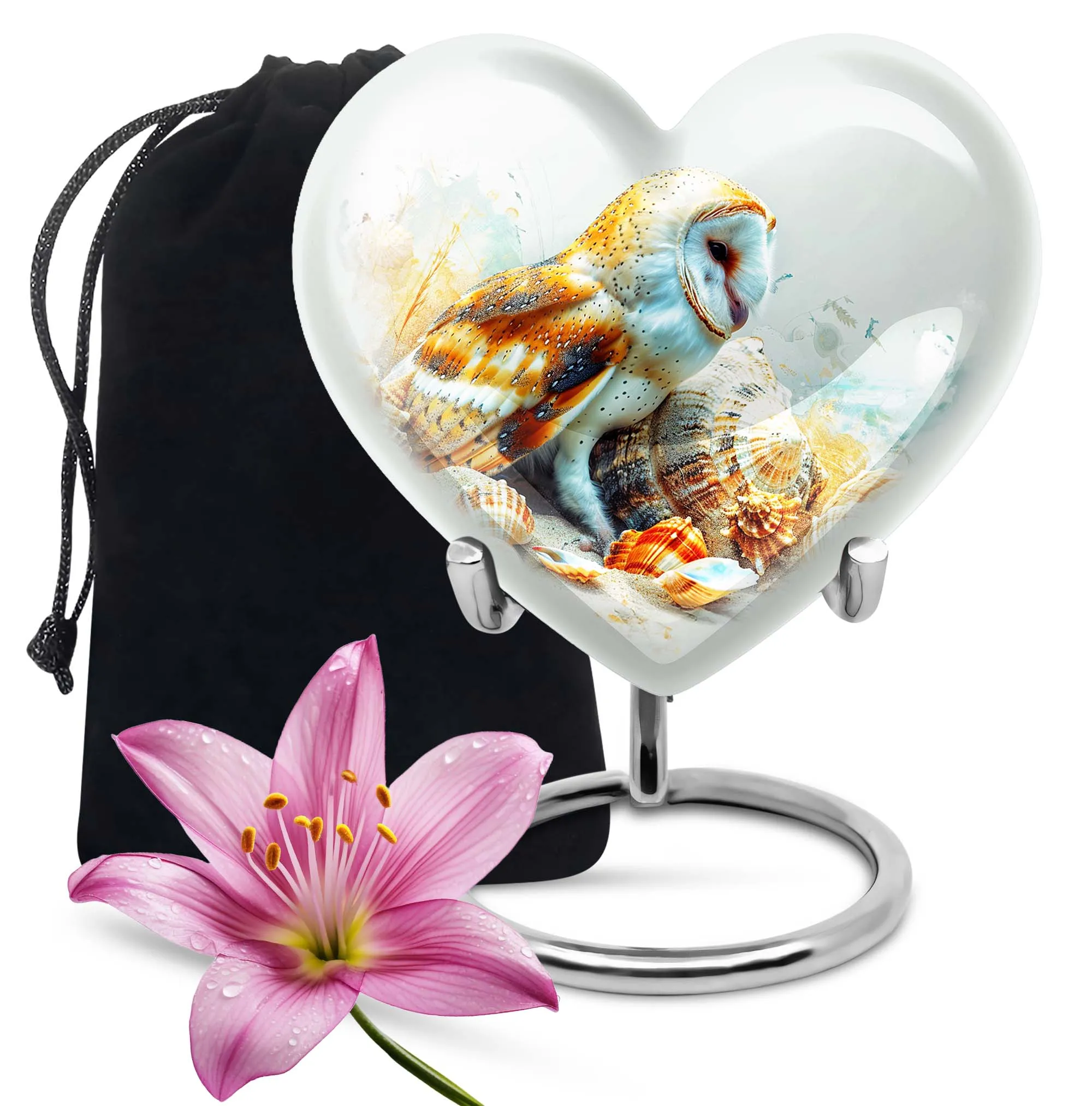 Loving Remembrance - Cremation Urn with Barn Owl Design