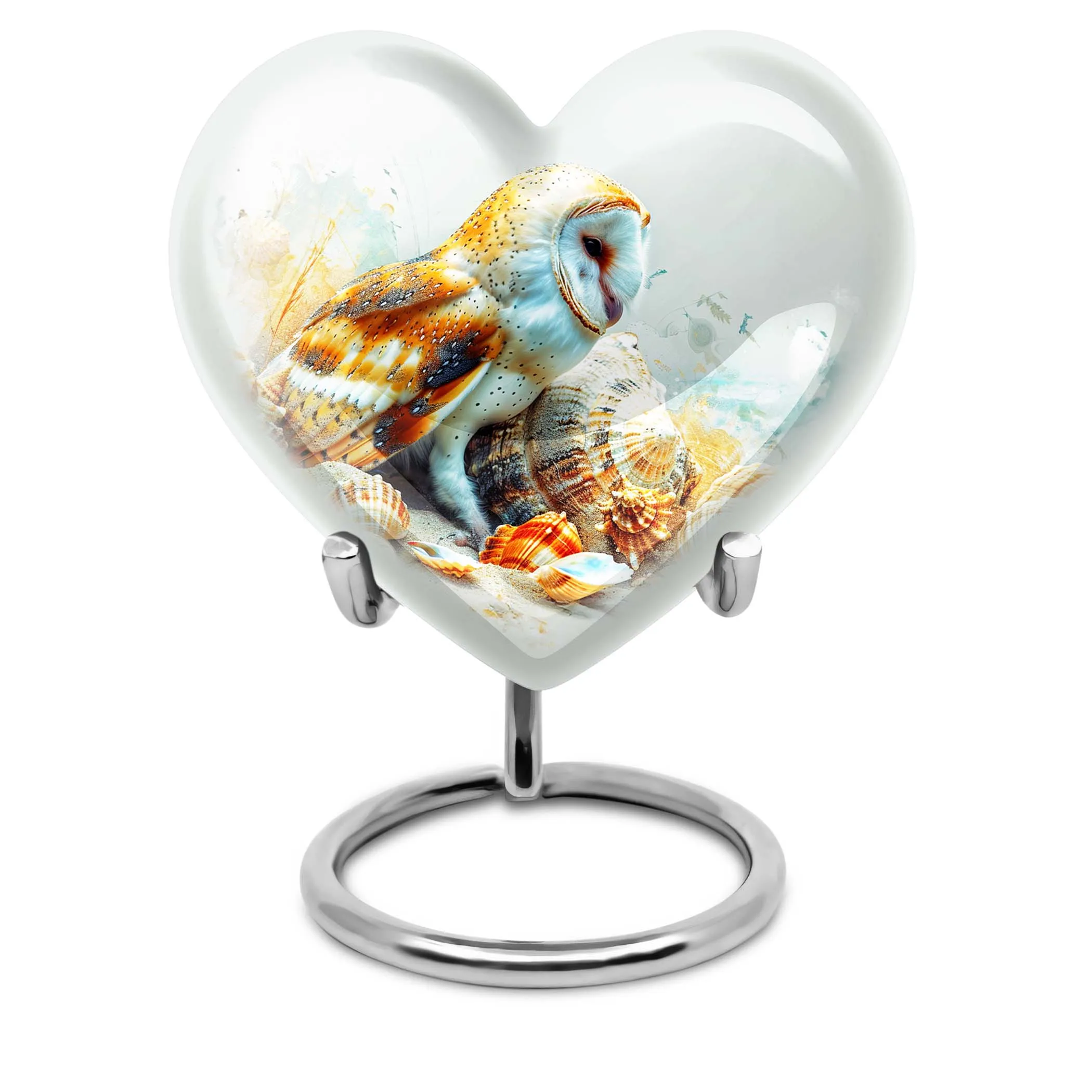 Loving Remembrance - Cremation Urn with Barn Owl Design