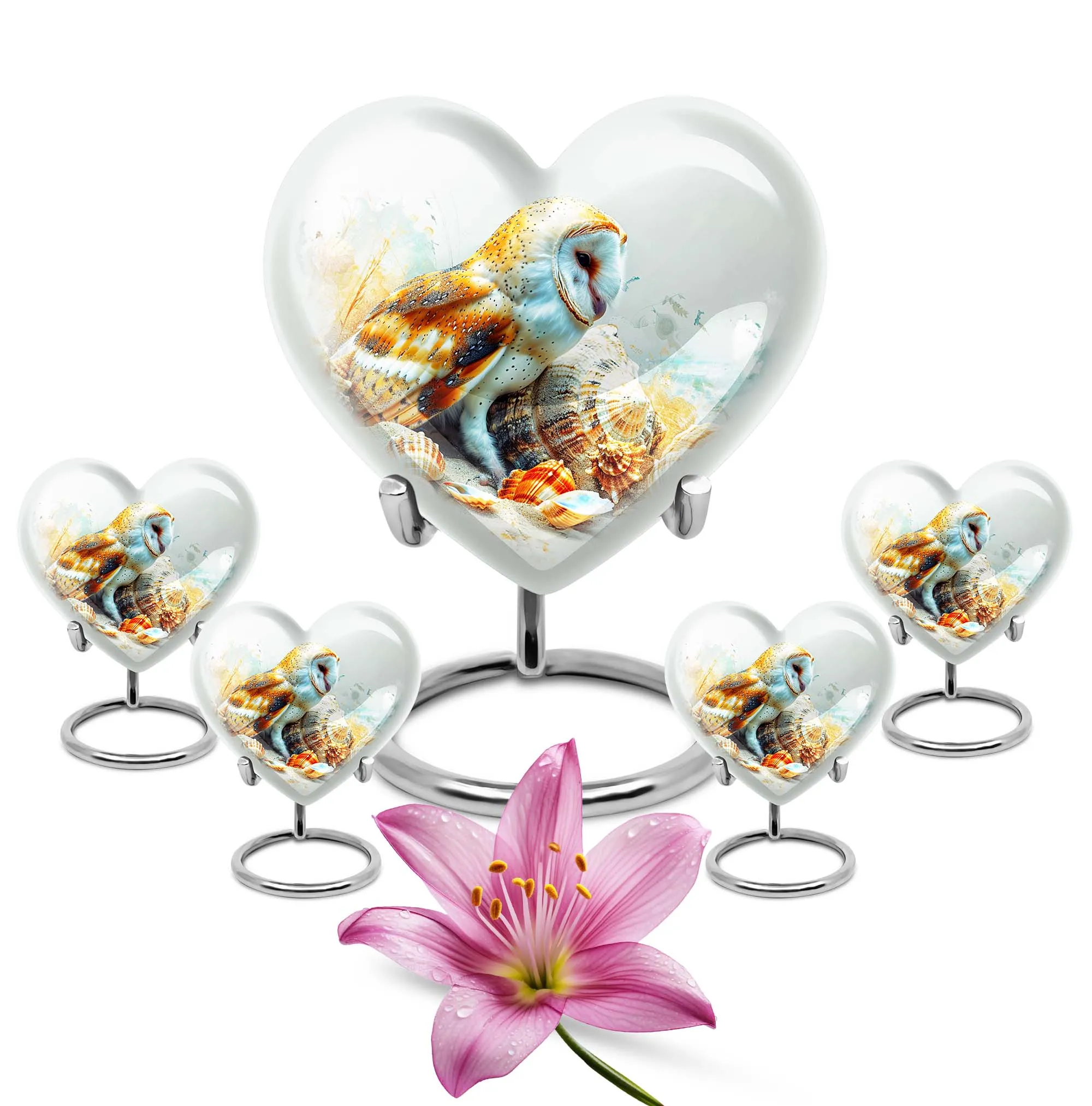 Loving Remembrance - Cremation Urn with Barn Owl Design