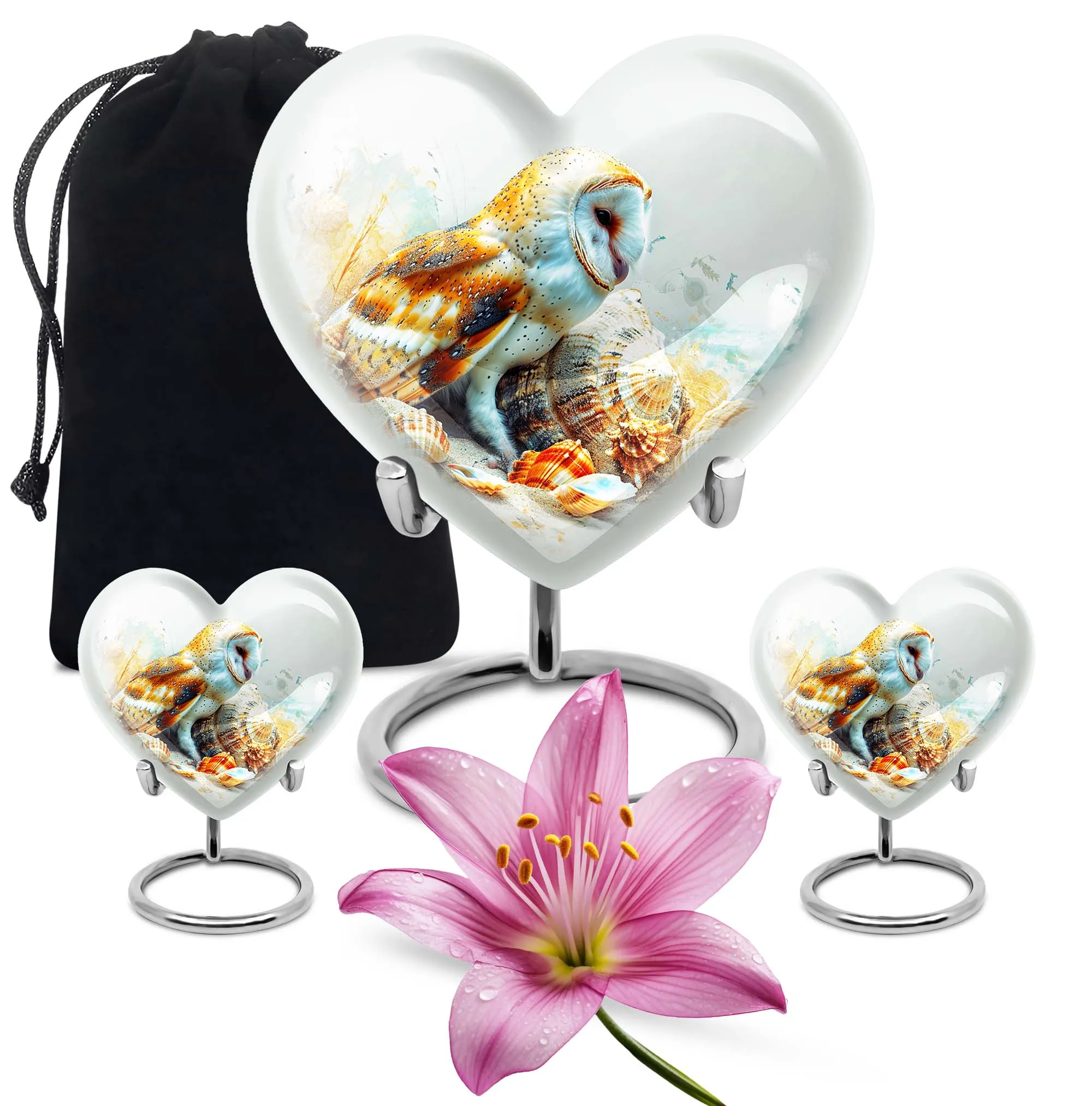 Loving Remembrance - Cremation Urn with Barn Owl Design