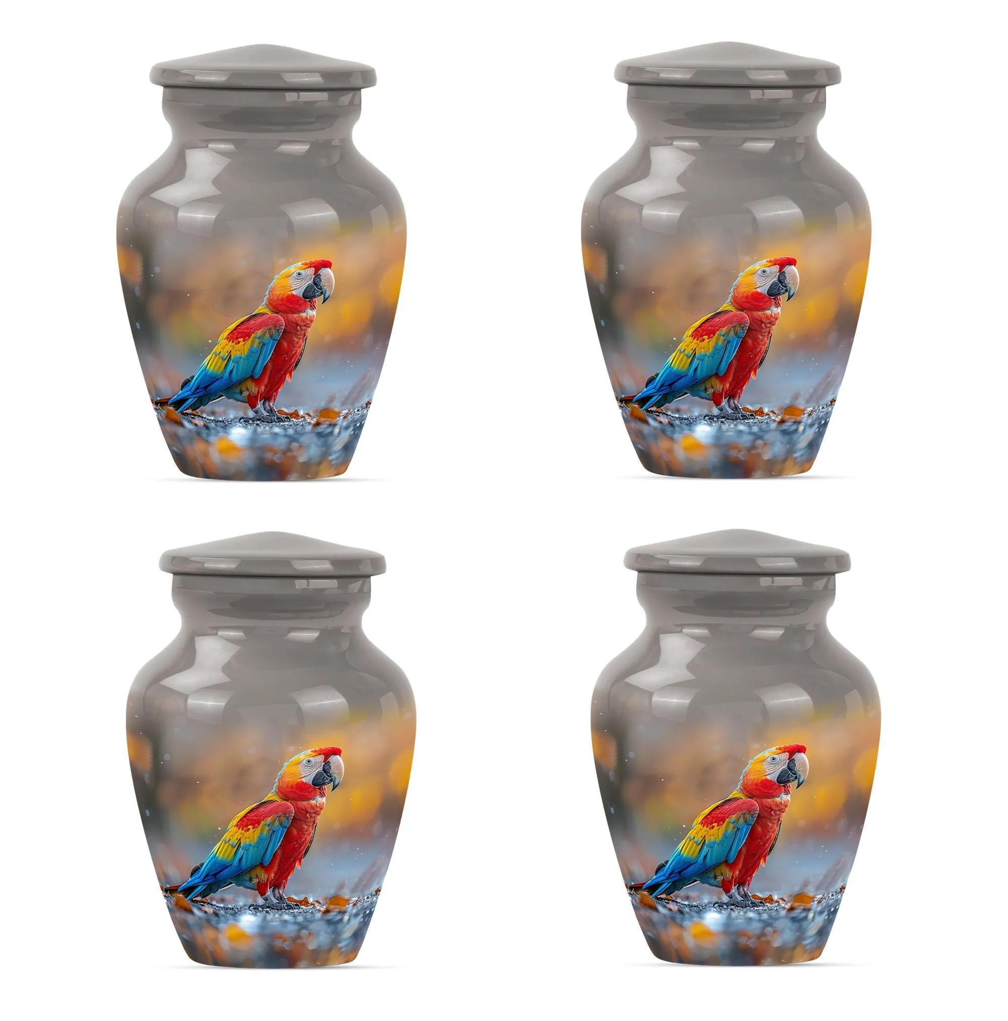 Macaw Parrot Elegy - Classic Large Memorial Urn For Ashes