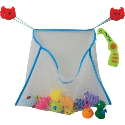 Magnetic Fishing Game with 10 Soft Sea Creatures, Fishing Pole & Draining Net