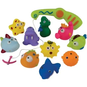Magnetic Fishing Game with 10 Soft Sea Creatures, Fishing Pole & Draining Net