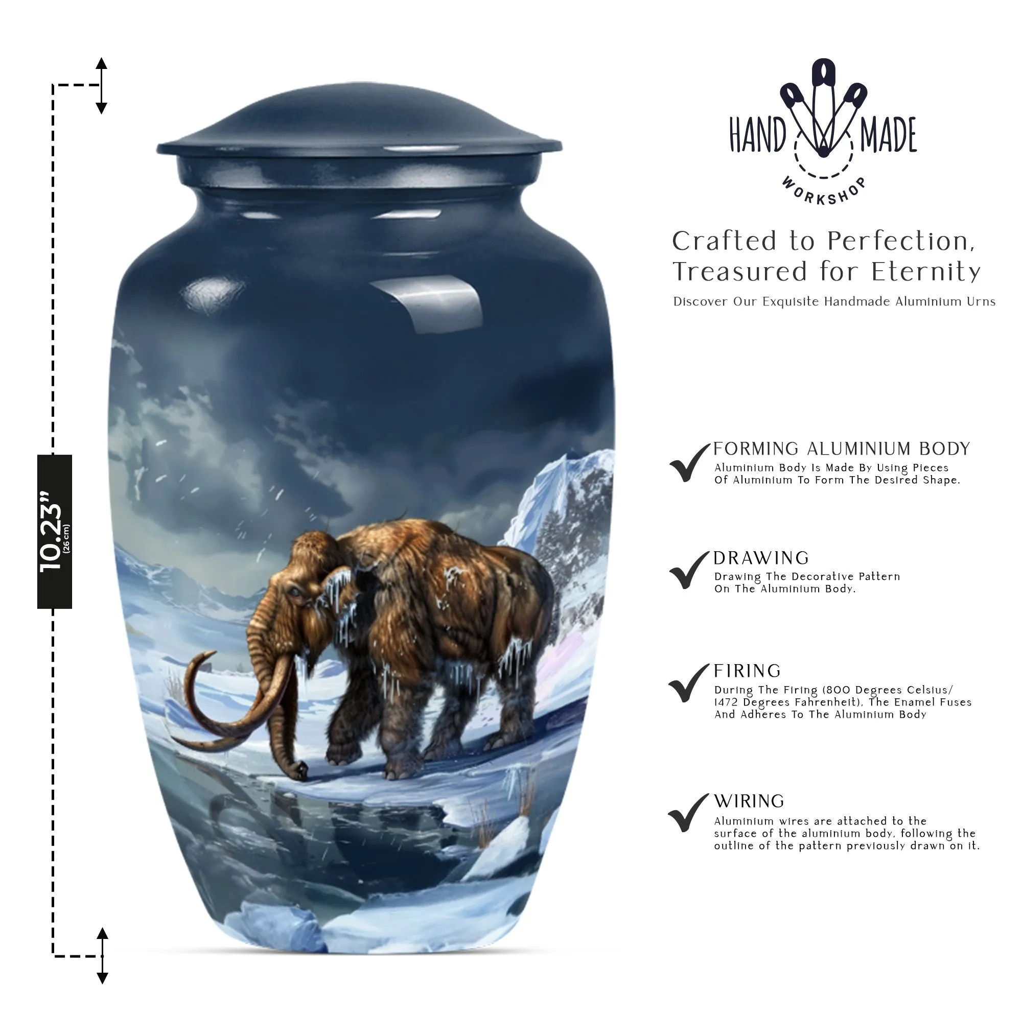 Mammoth Cremation Urn - A Classic Tribute For Funeral Ashes