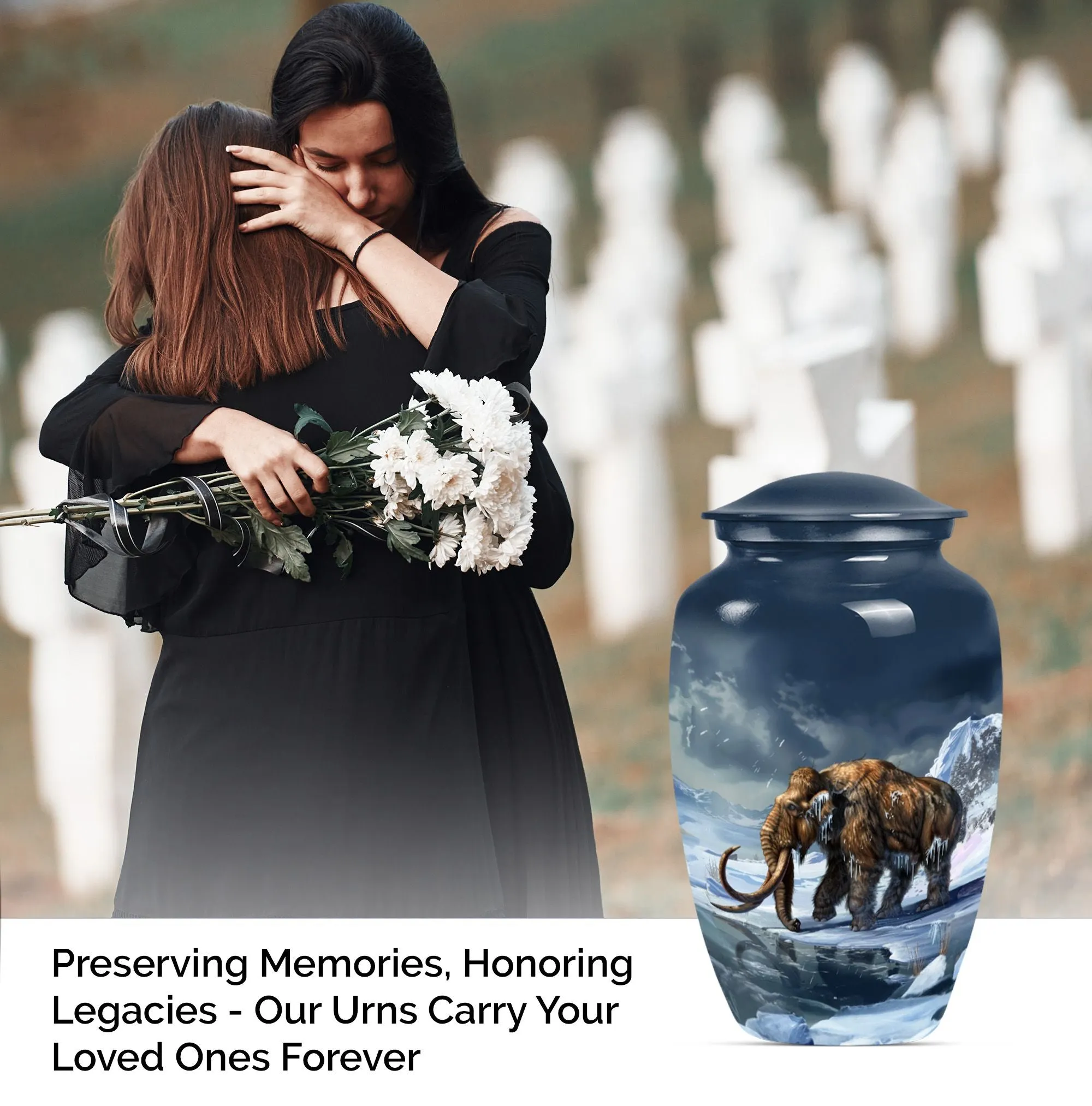Mammoth Cremation Urn - A Classic Tribute For Funeral Ashes