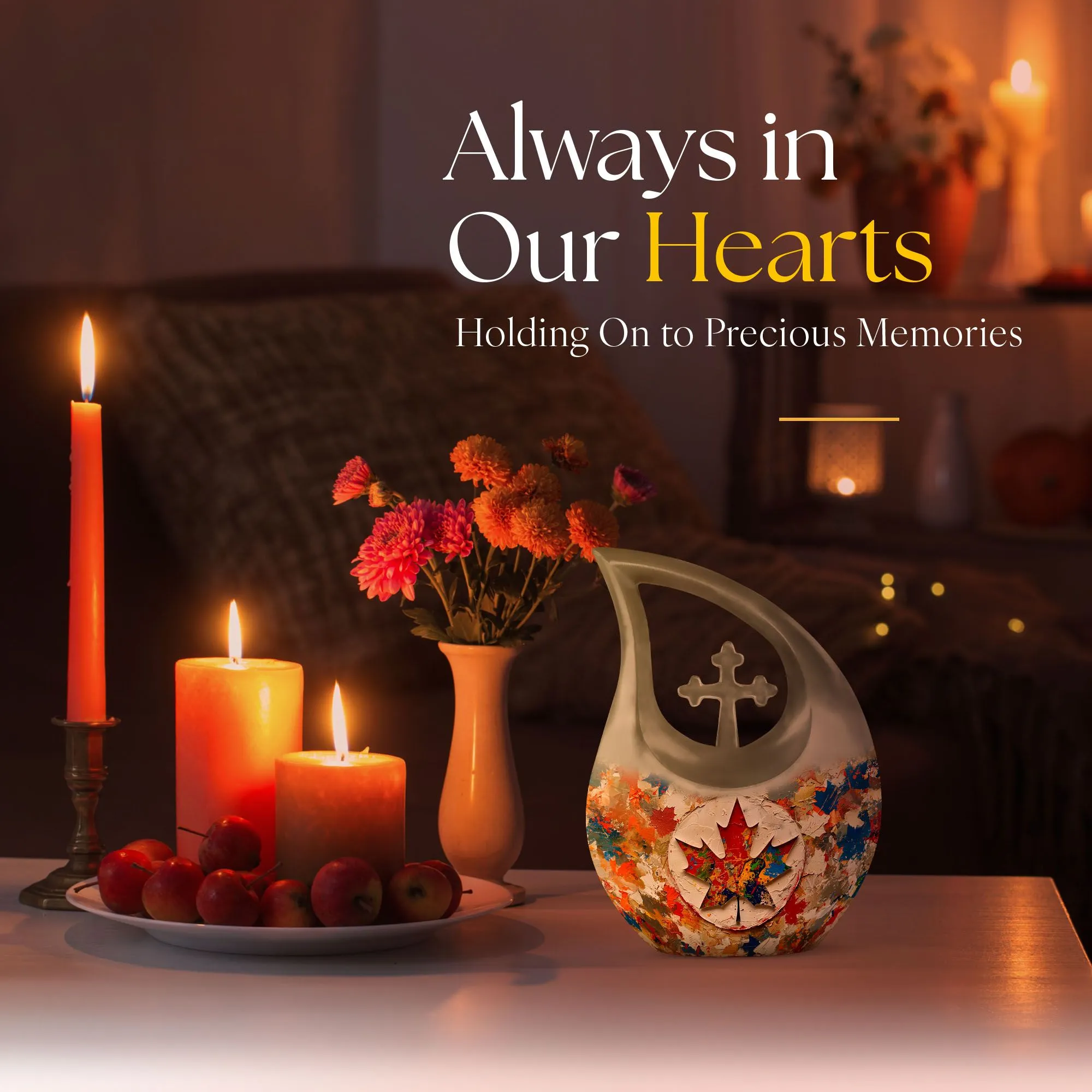 Mapple Leaf Angelic Memorial Urn keepsake urn for human ashes