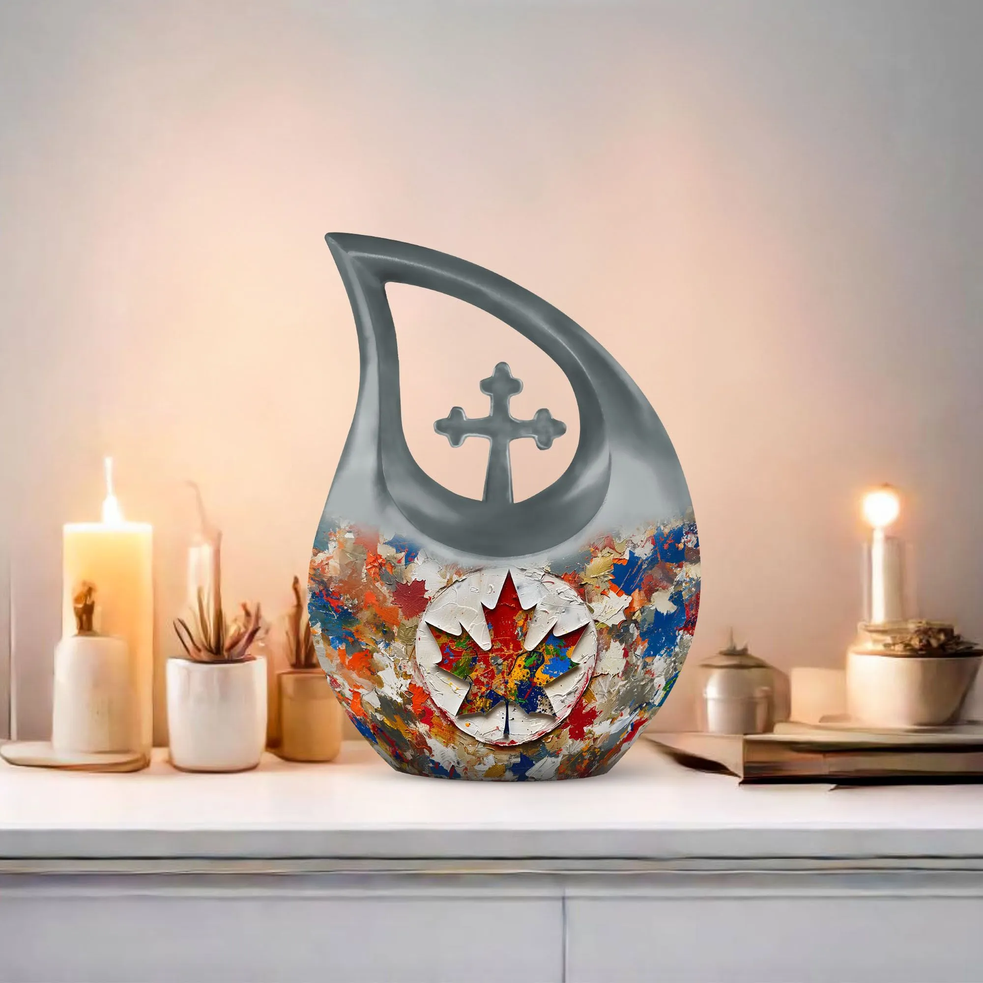 Mapple Leaf Angelic Memorial Urn keepsake urn for human ashes