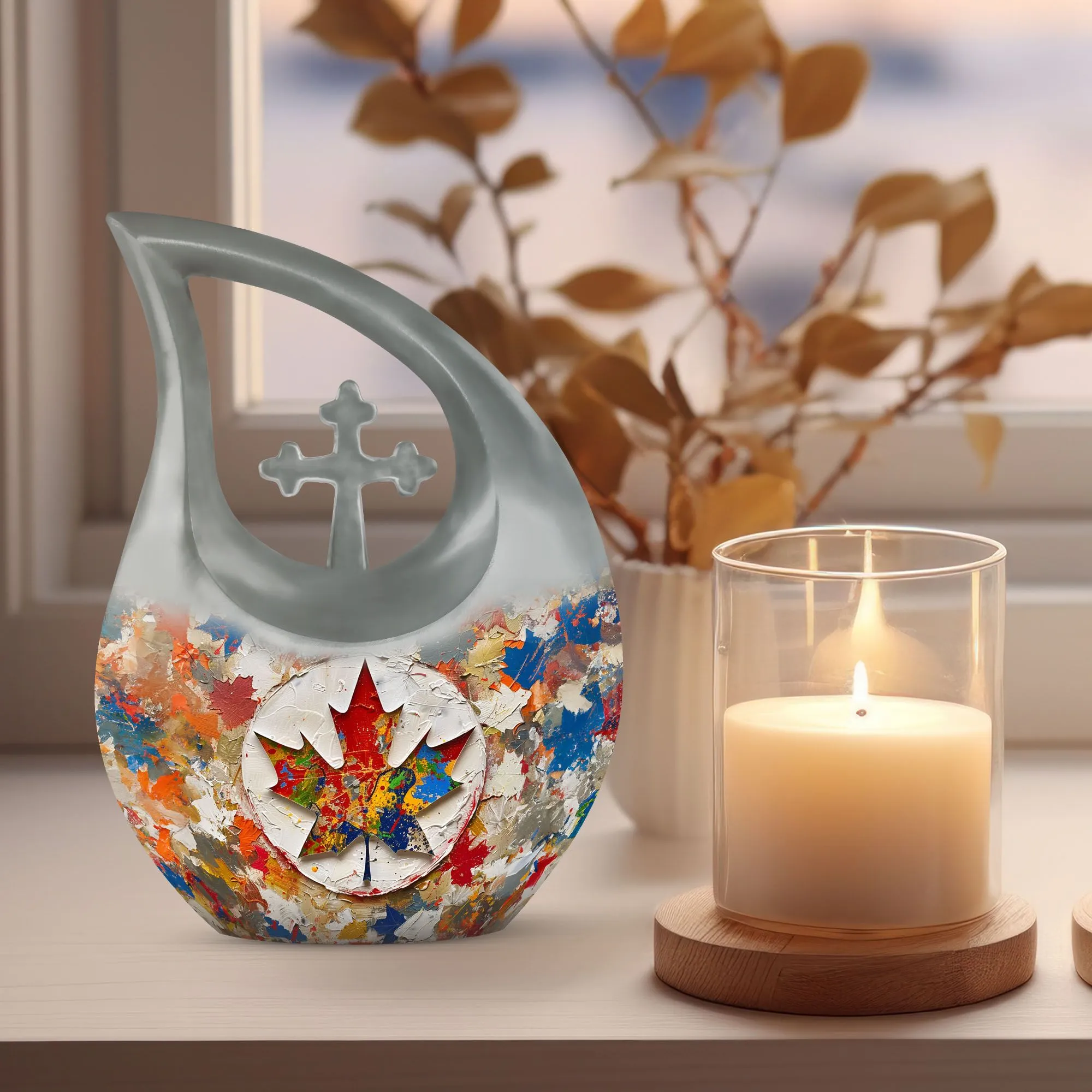 Mapple Leaf Angelic Memorial Urn keepsake urn for human ashes