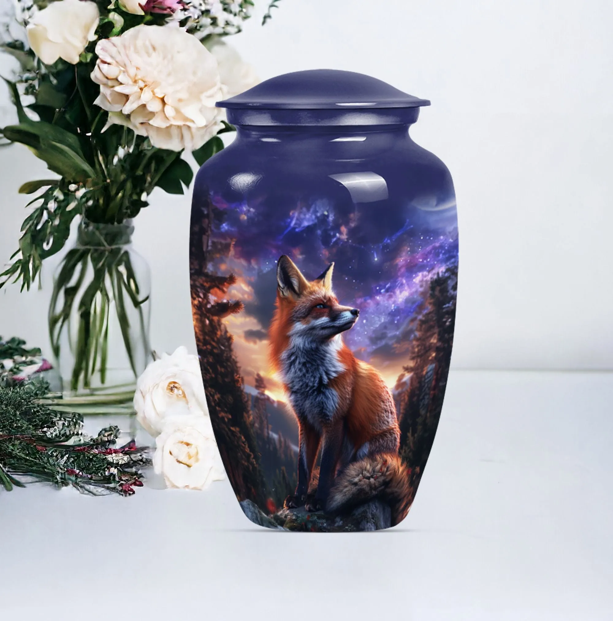 Meadow Fox Urn - Nobly Crafted Cremation Option for Human Ashes