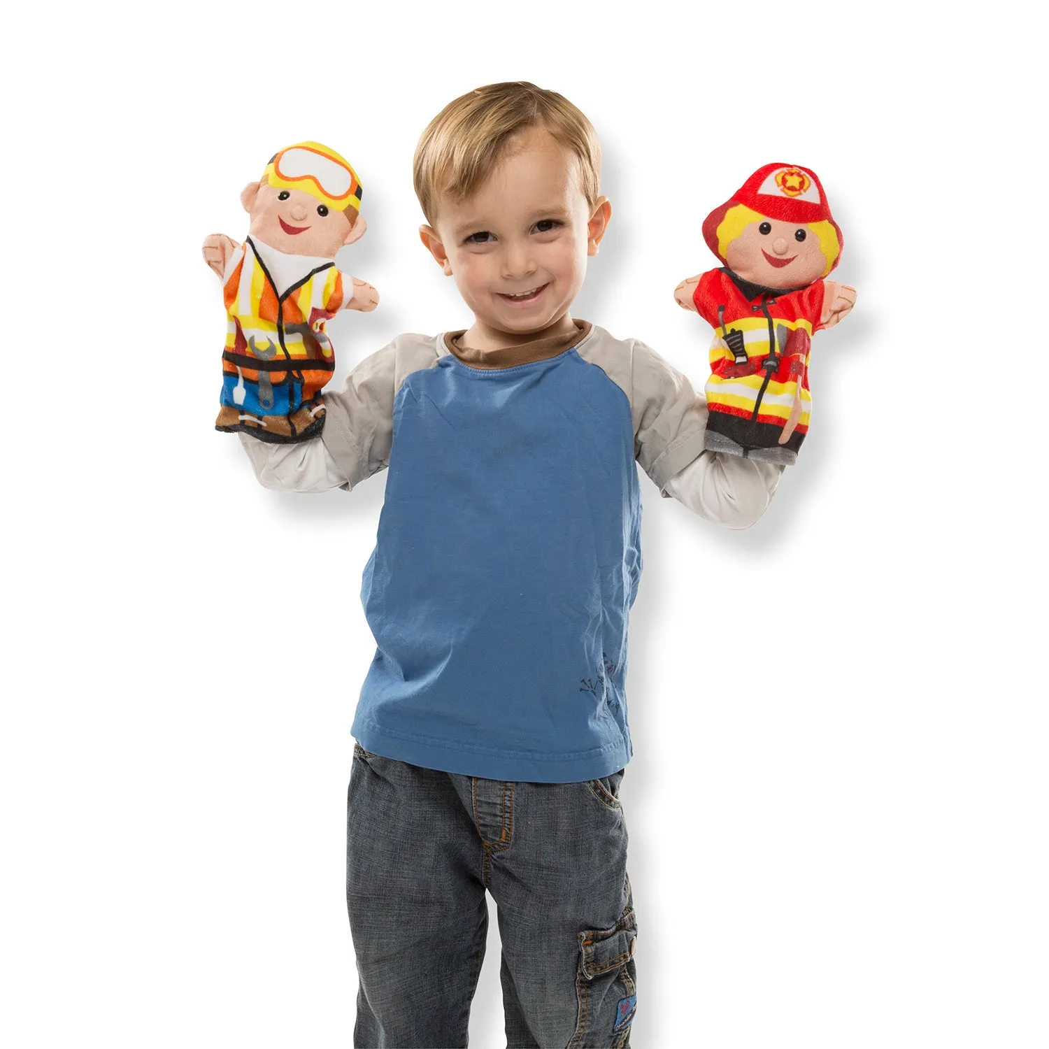 Melissa & Doug Jolly Helpers Plush Puppet Set - 4 Piece