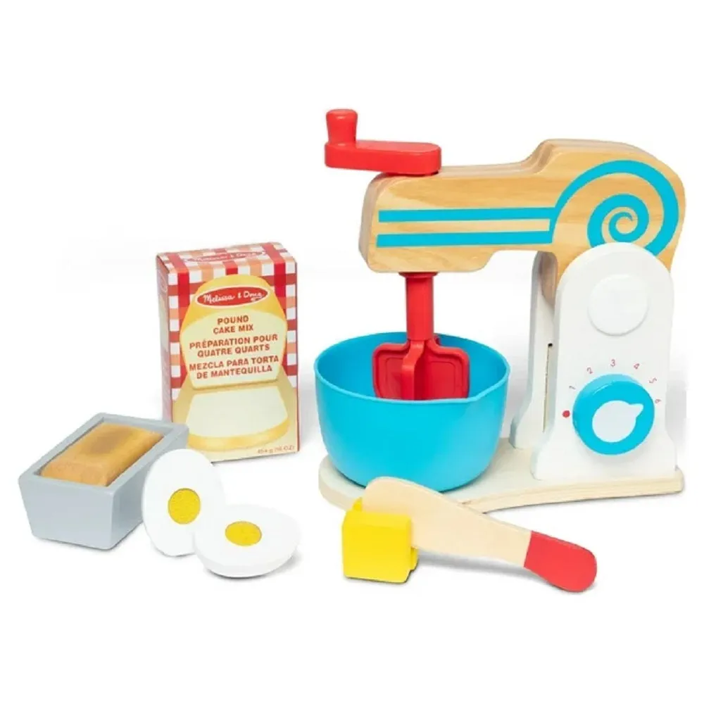Melissa & Doug Wooden Make-A-Cake Mixer Set