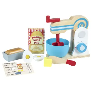 Melissa & Doug Wooden Make-A-Cake Mixer Set