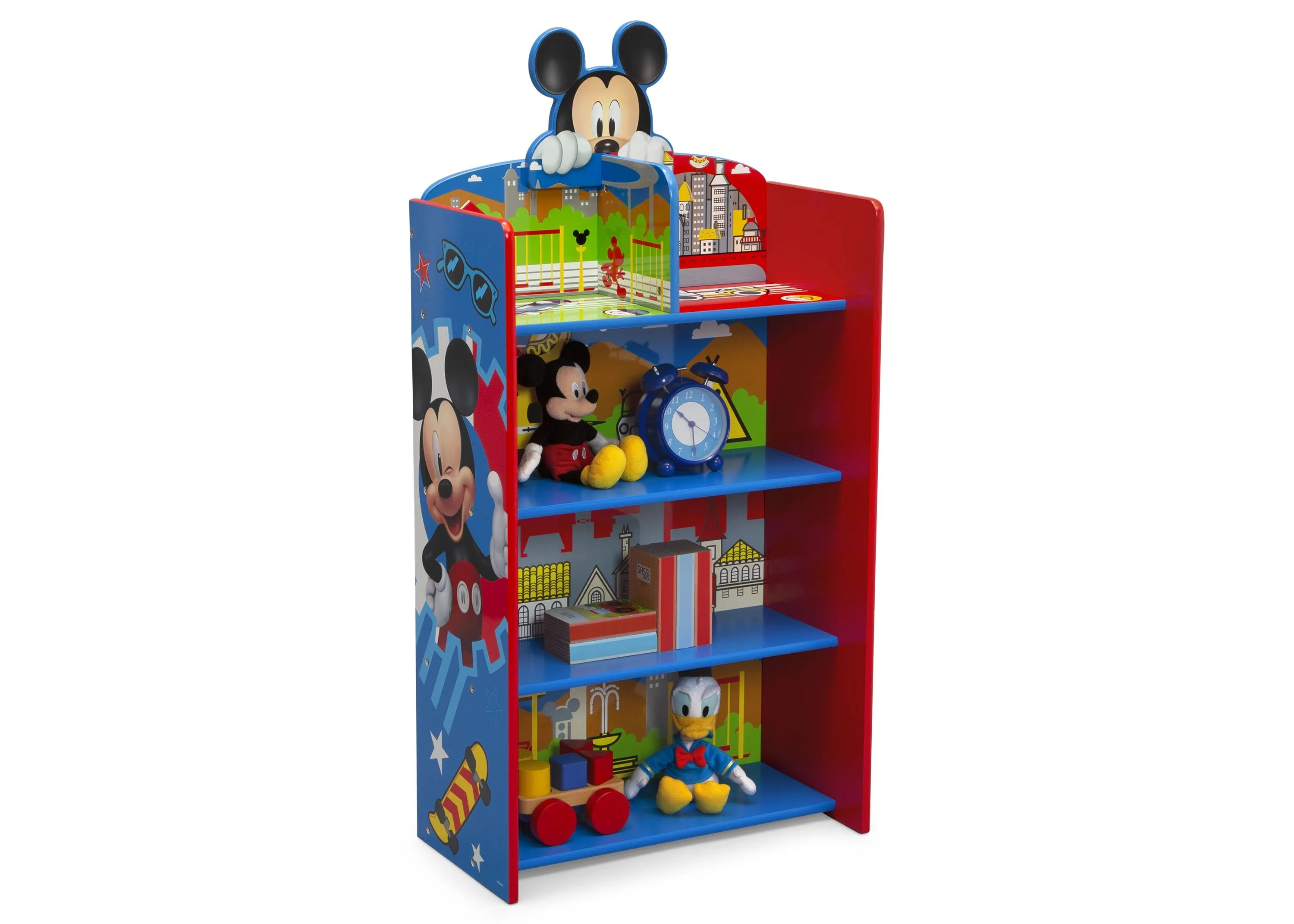 Mickey Mouse Wooden Playhouse 4-Shelf Bookcase