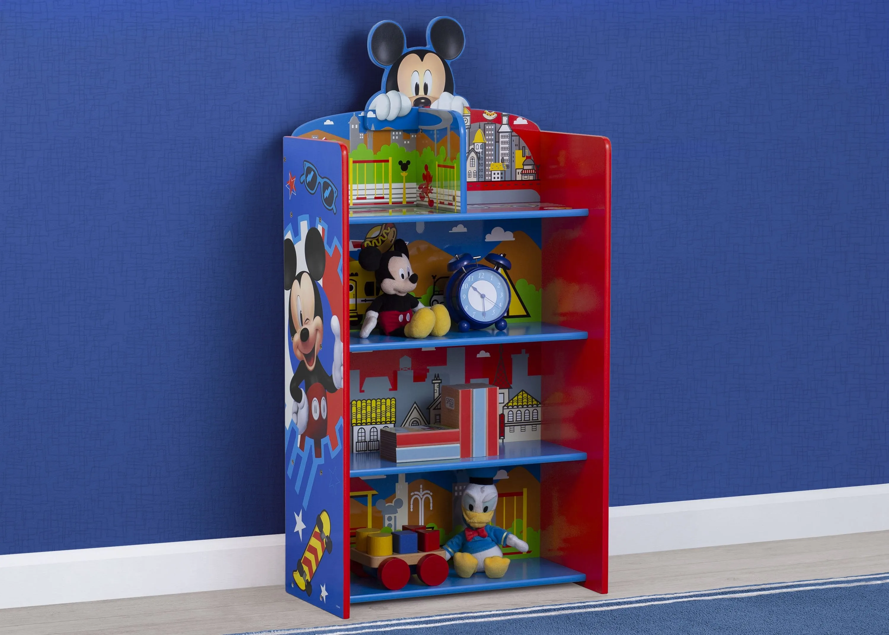 Mickey Mouse Wooden Playhouse 4-Shelf Bookcase
