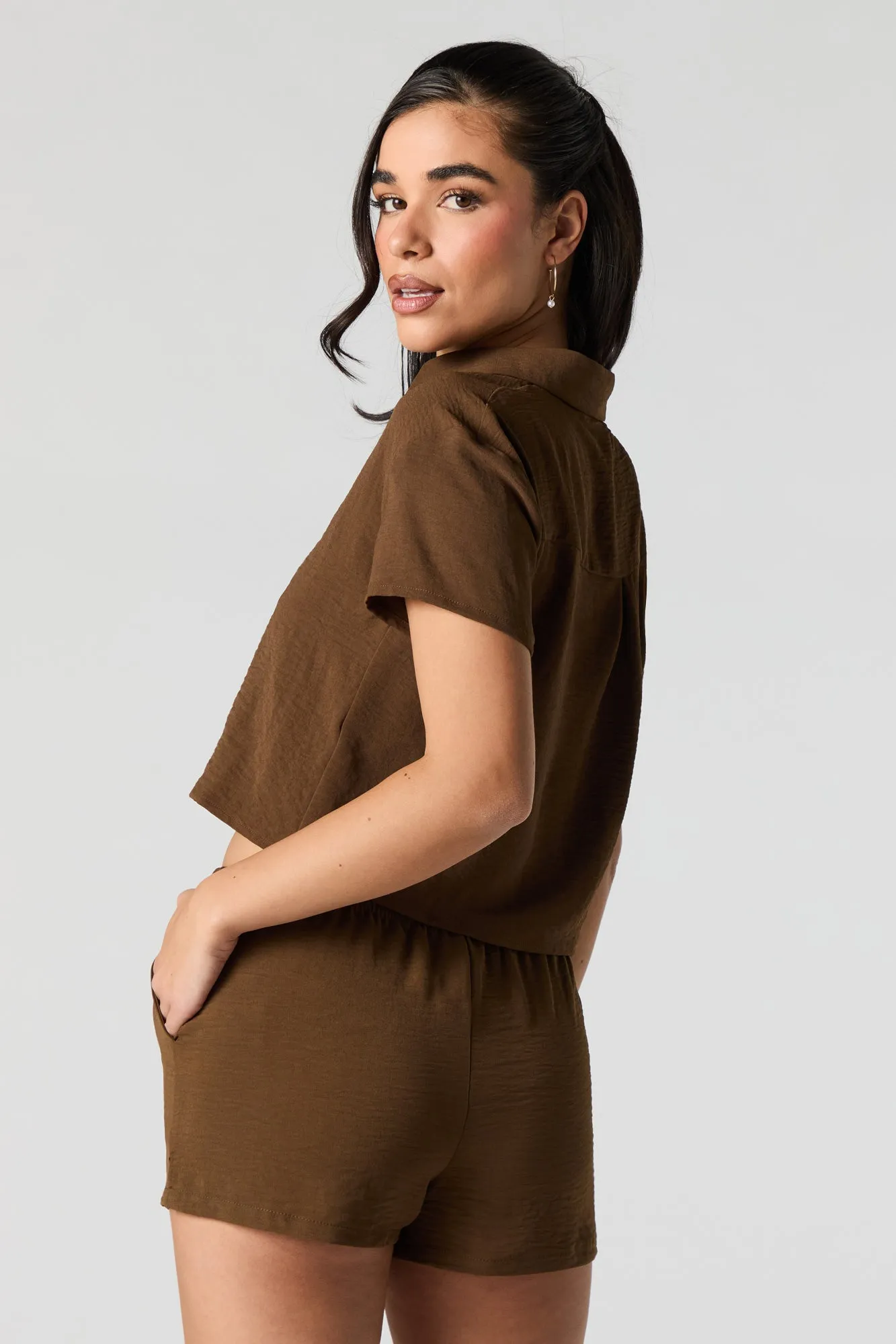Mid Rise Drawstring Short
