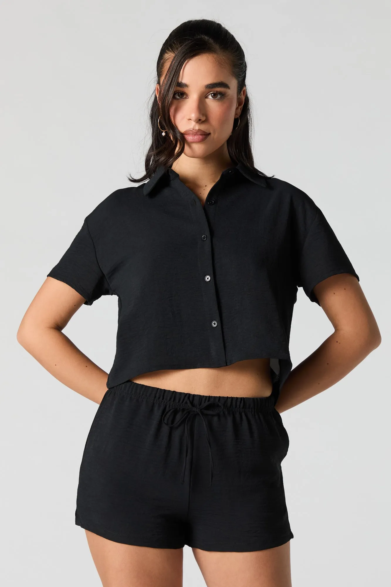 Mid Rise Drawstring Short