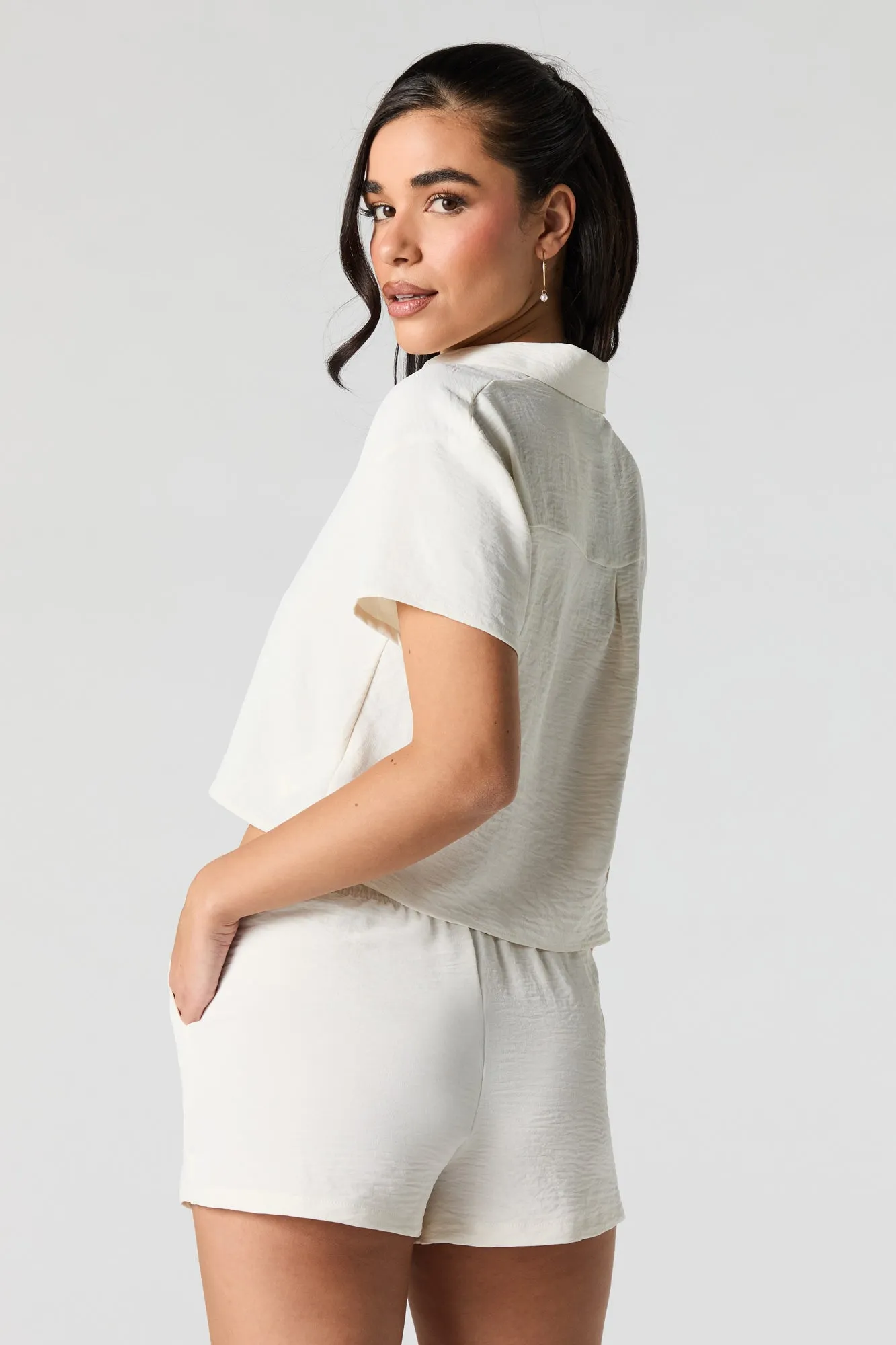 Mid Rise Drawstring Short
